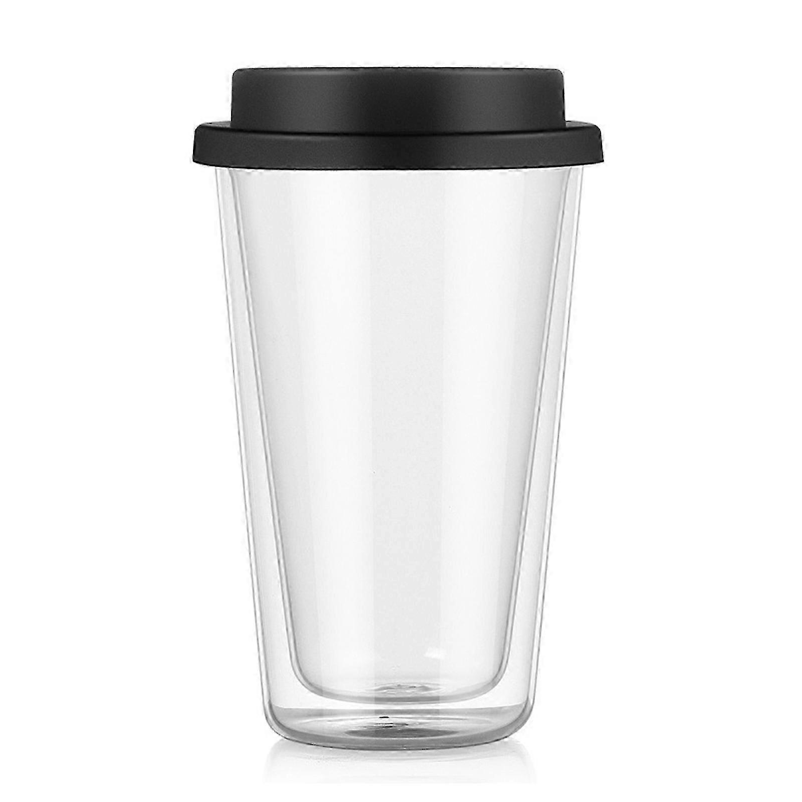 Tasse à café noire isotherme à double paroi de 350 ml pour le lait et l’eau