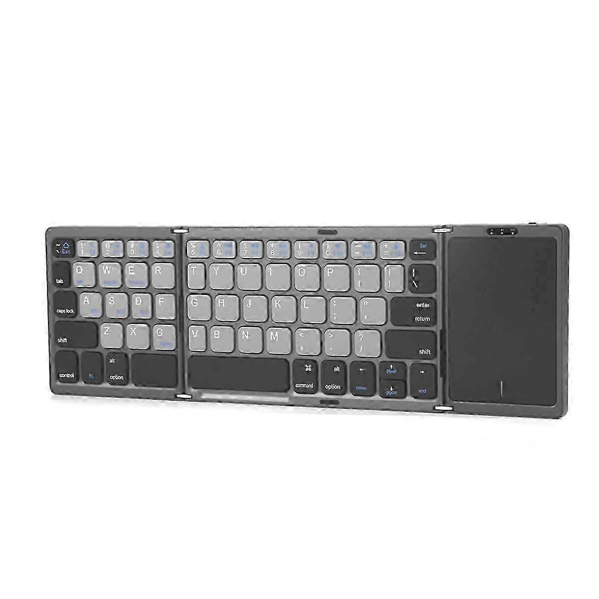 Foldable Bluetooth Keyboard with Touchpad Office Mini Wireless Keyboard Storage Three Systems Unive