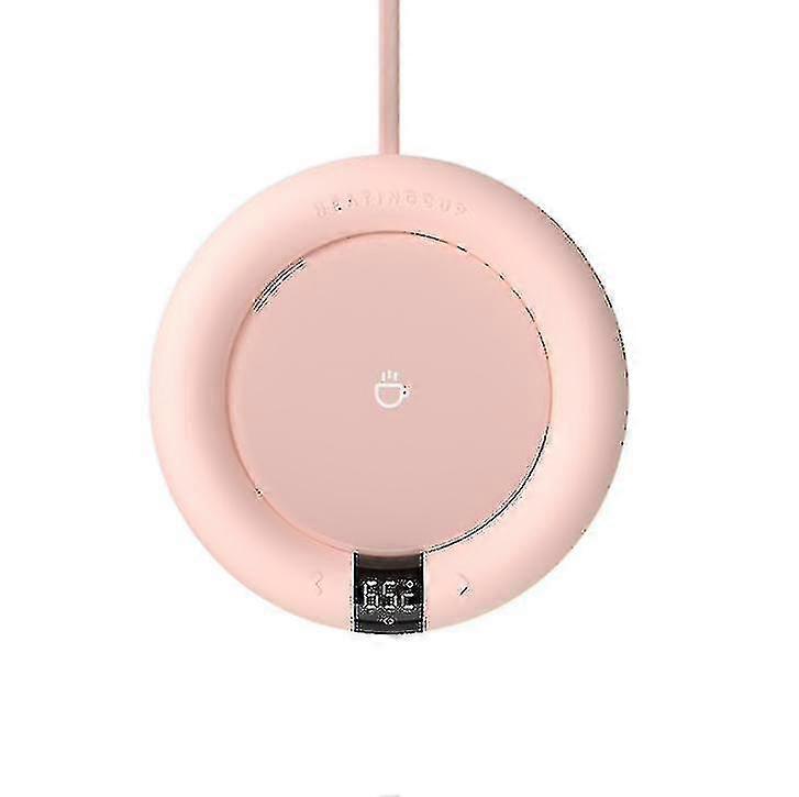 smart oppvarming coaster, isolert koppvarmer, skrivebordsvarmepute - rosa