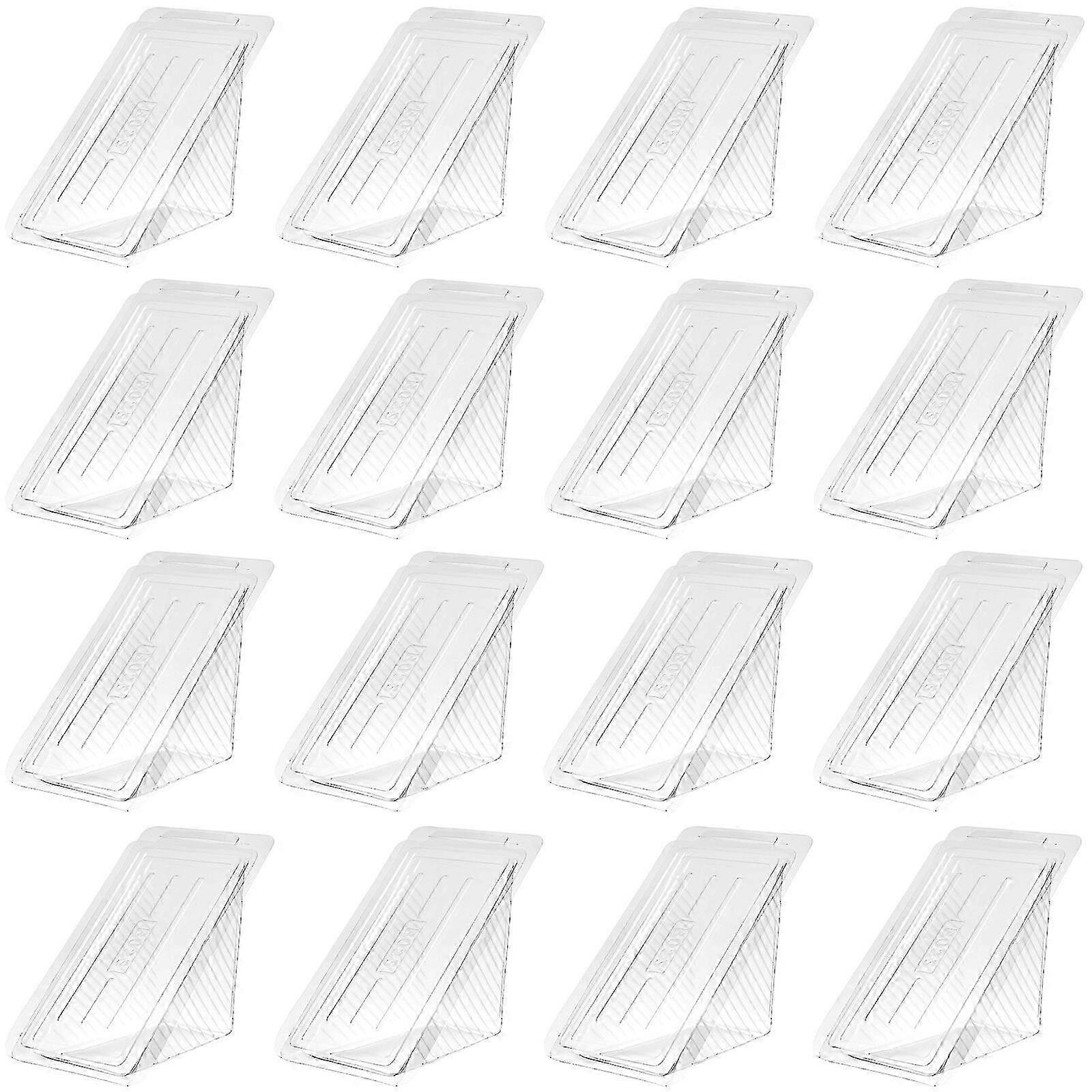 50pcs Plastic Packing Boxes for Sandwiches, Ideal Triangle Cases for Storing and Transporting Sandwiches
