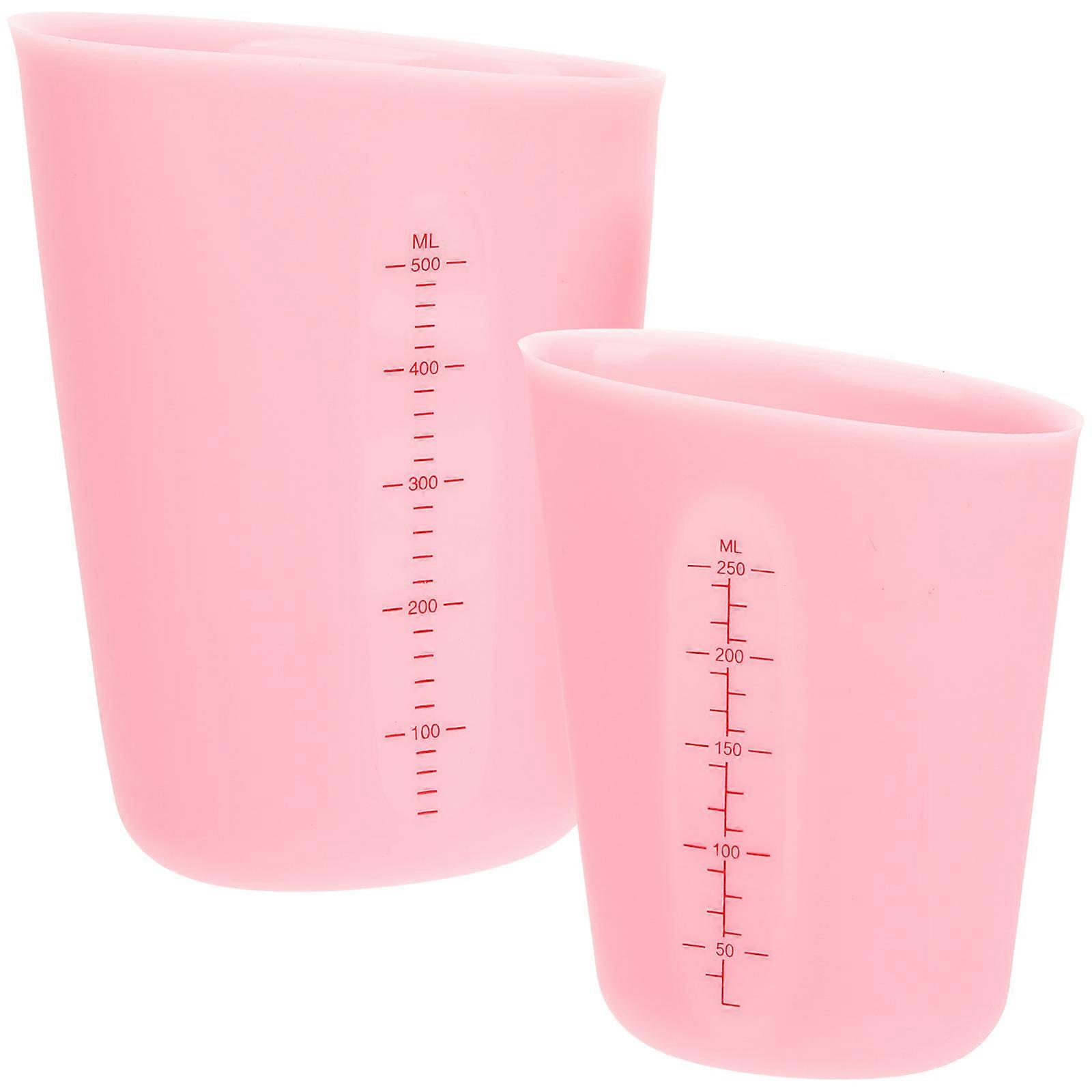 Silicone Measuring Cups   Flexible, Non Drip Kitchen Jugs for Accurate Liquid Measurements in Baking and Cooking   Premium Quality Set of 2