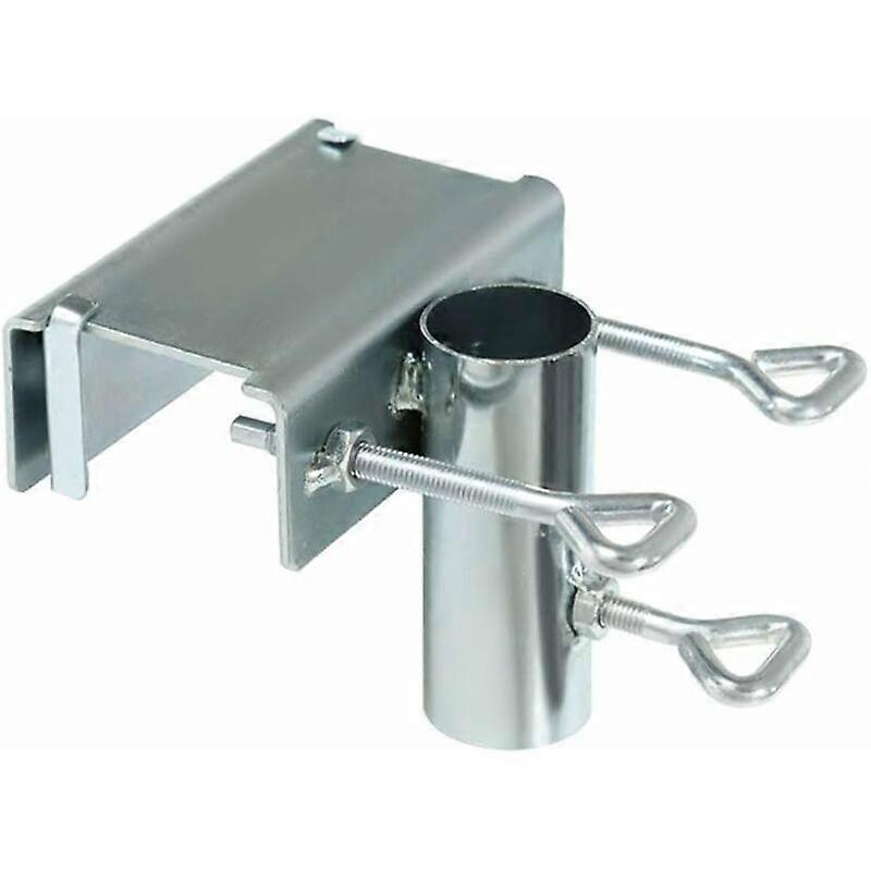 Parasol Clamp - Parasol Holder - Parasol Bases - Steel - Silver - No Parasol Base Needed - Umbrella Deck Mount Bracket - for Pole Diameter 38mm - for