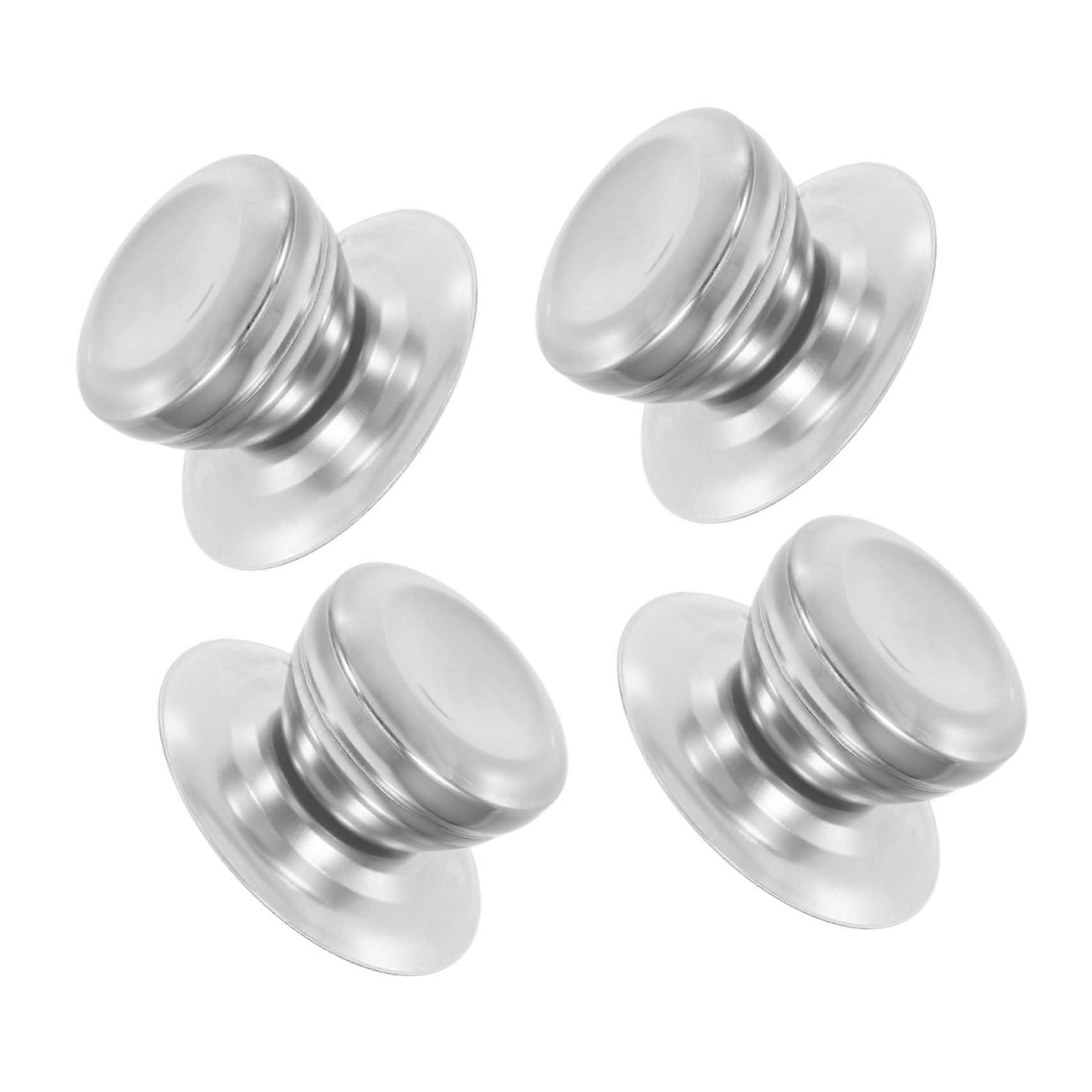 4 Pack Stainless Steel Pot Lid Handle Replacement Knobs, Universal Cookware Lid Knob