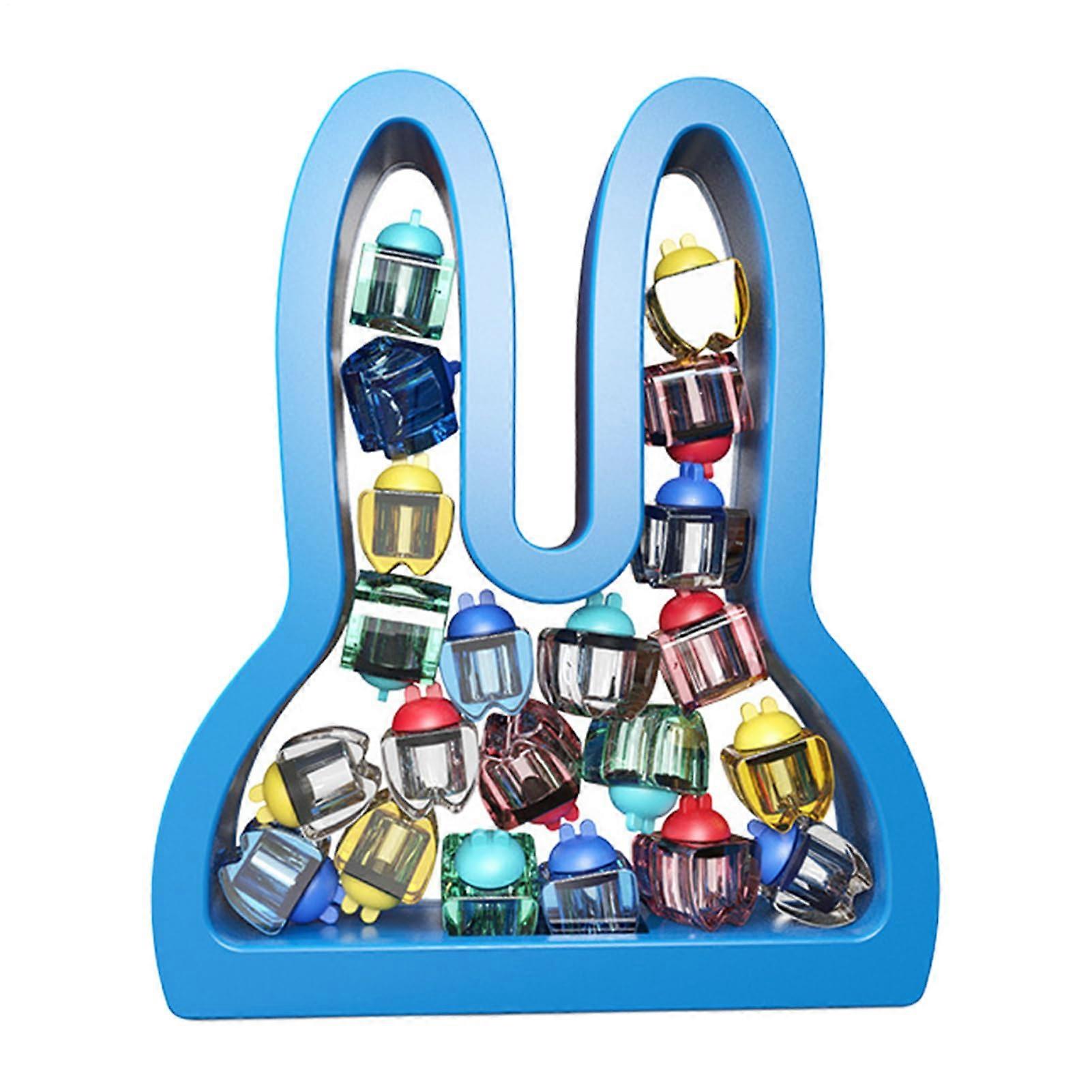 Baby Tooth Keepsake Box with Labels – Bunny Shaped Milk Tooth Storage for Kids Birthdays and Memories Blue