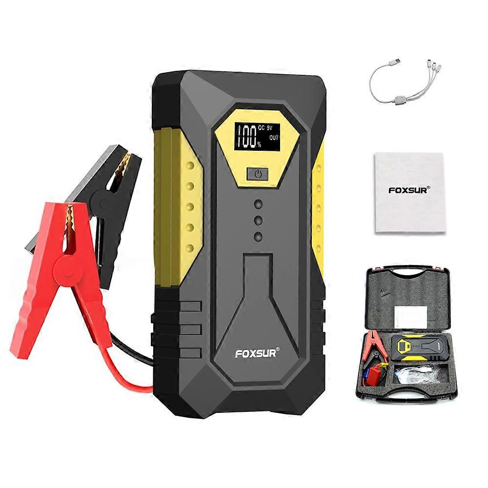 Multifunctional Jump Starter 800A Peaks Battery Booster Power Pack (Up to 6.0L Gasoline Or 5.0L Diesels Engines) with LED Light Dual USB Output