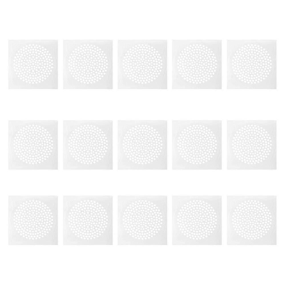 15pcs Disposable Floor Drain Filtering Sticker Anti-blocking Filter Decal(white) 2025