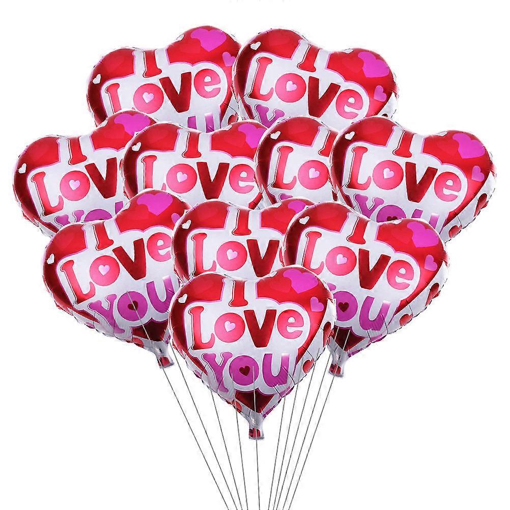 Wedding Balloons Valentine's Day Heart Decor Red Reusable 10Pcs