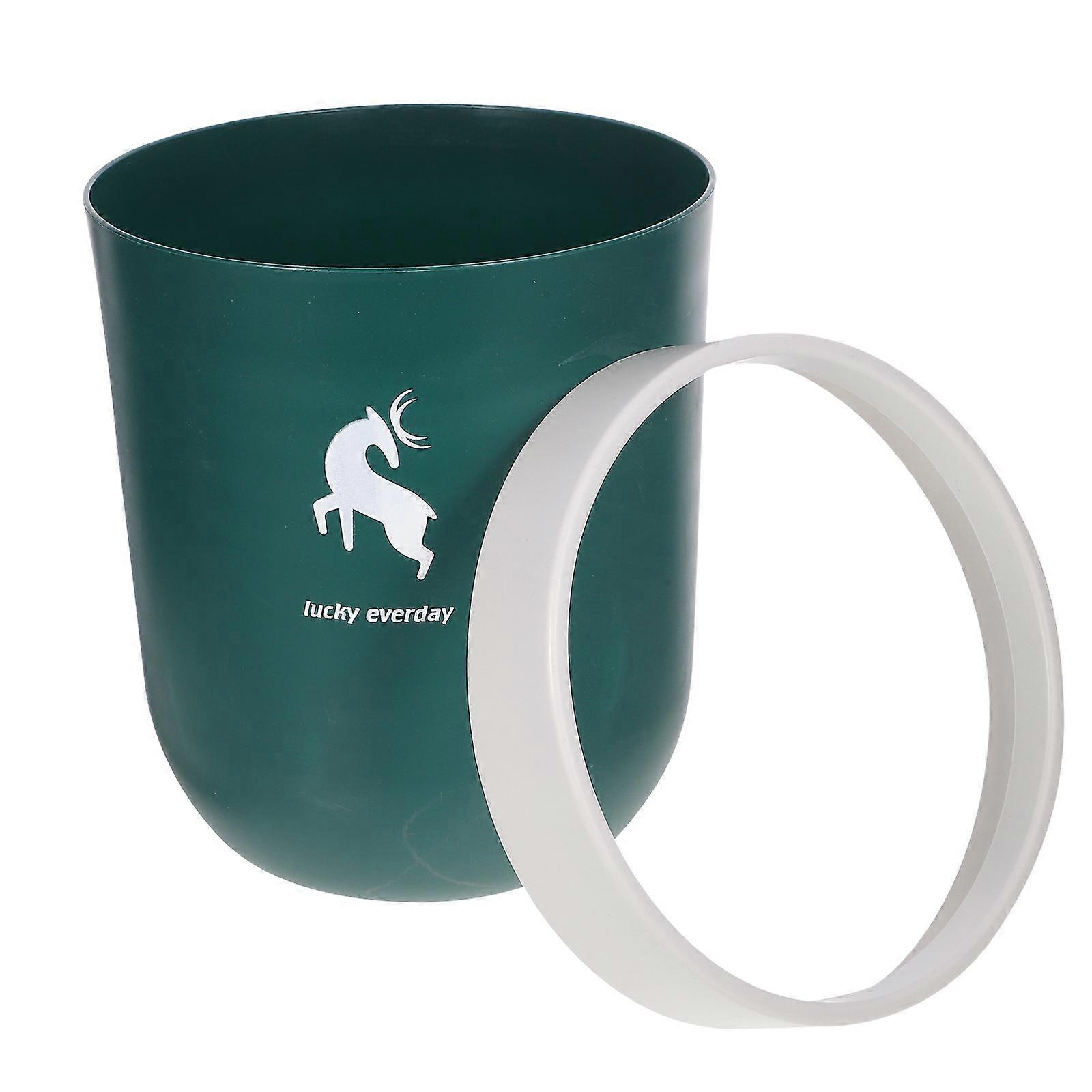 Garbage Can for Bedroom Plastic Trash Can Container PP Material Easy to Clean 26.00X24.00X24.00CM 1Pcs