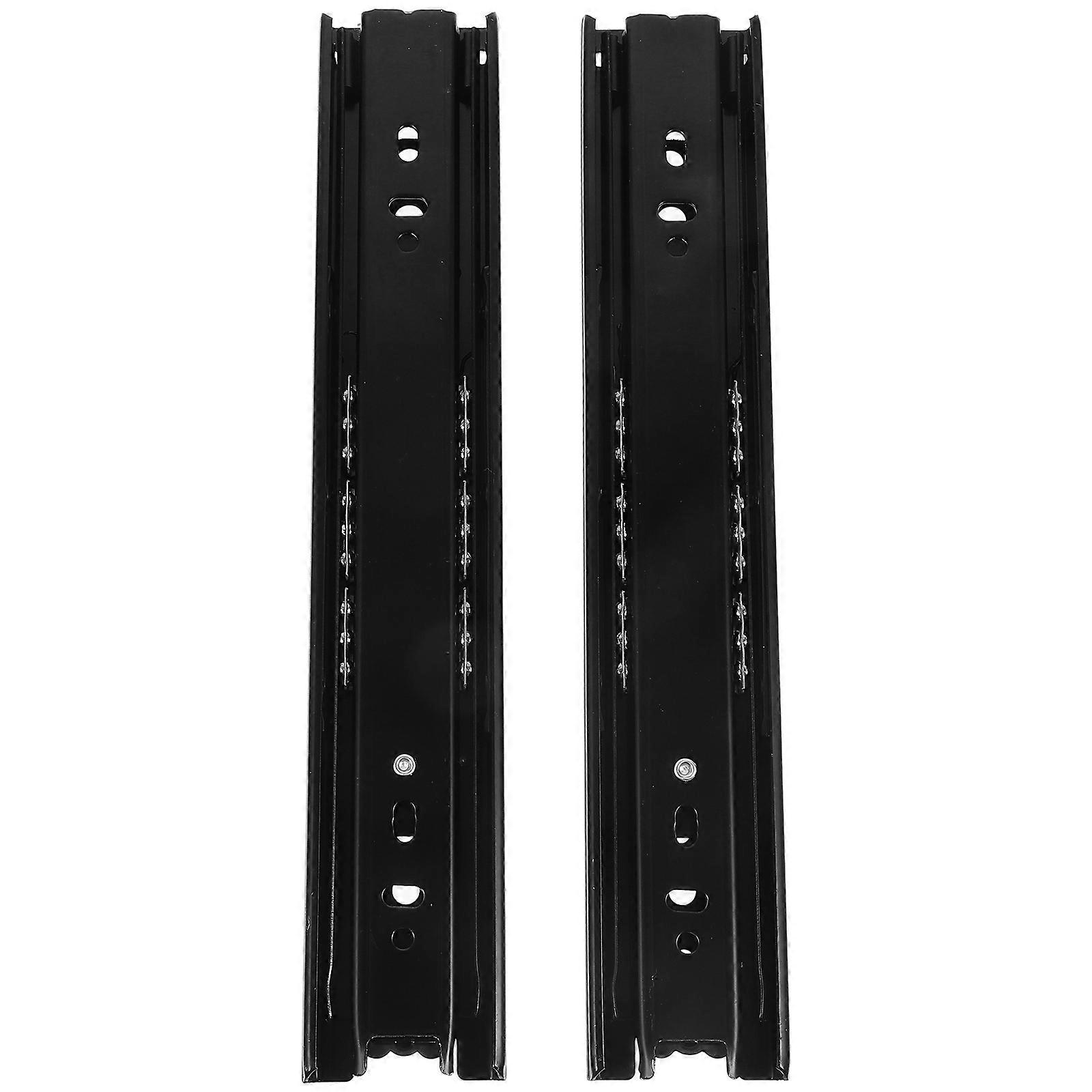 Cabinet Furniture Drawer Slides Silent Drawer Runner Slides Noise Reduction Rectangular Shape Stainless Steel 2Pcs