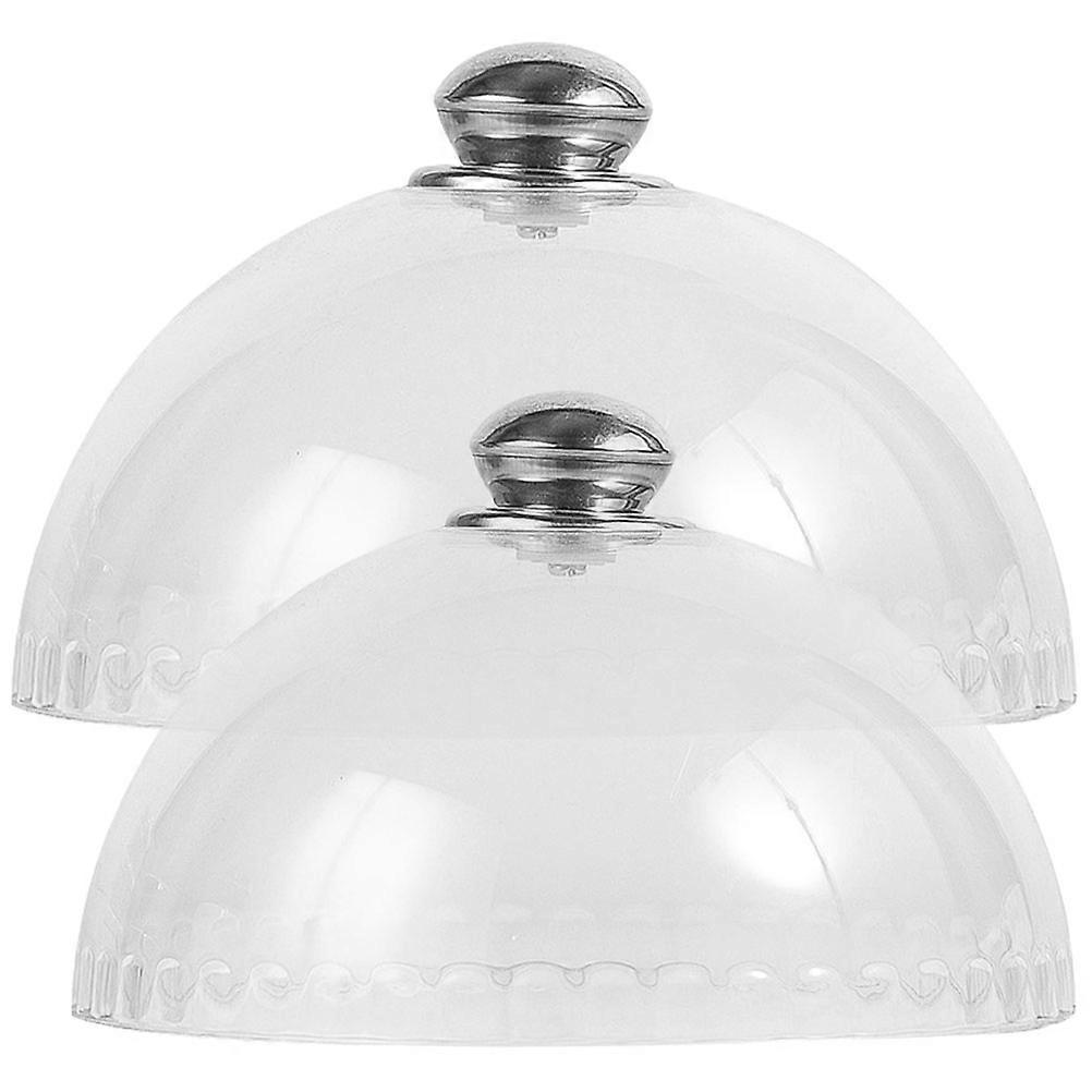 Transparent Food Covers Cake Domes Bakery Round Dome Polystyrene Simple Appearance 2Pcs