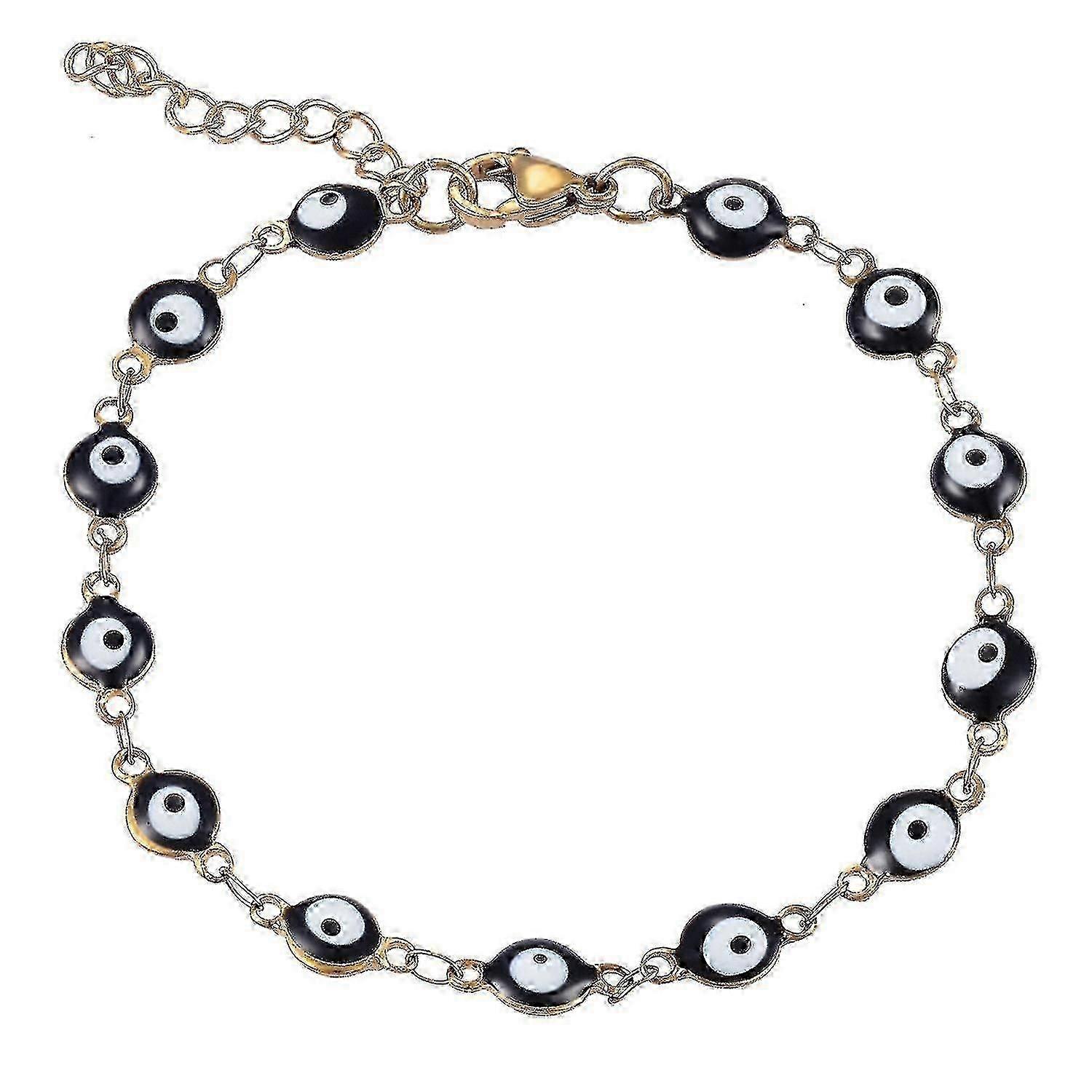 أزياء الفولاذ المقاوم للصدأ سوار 7 ألوان الشر العين المينا حبة سوار مجوهرات الرجال والنساء الهدايا