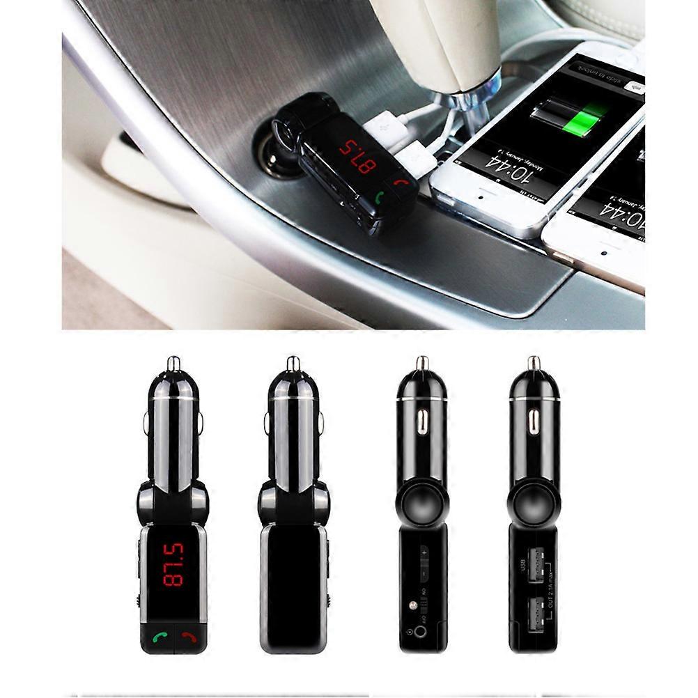 Digital Radio Transmitter Smart Car Kit Supports Usb Handsfree Call Black 1Pack