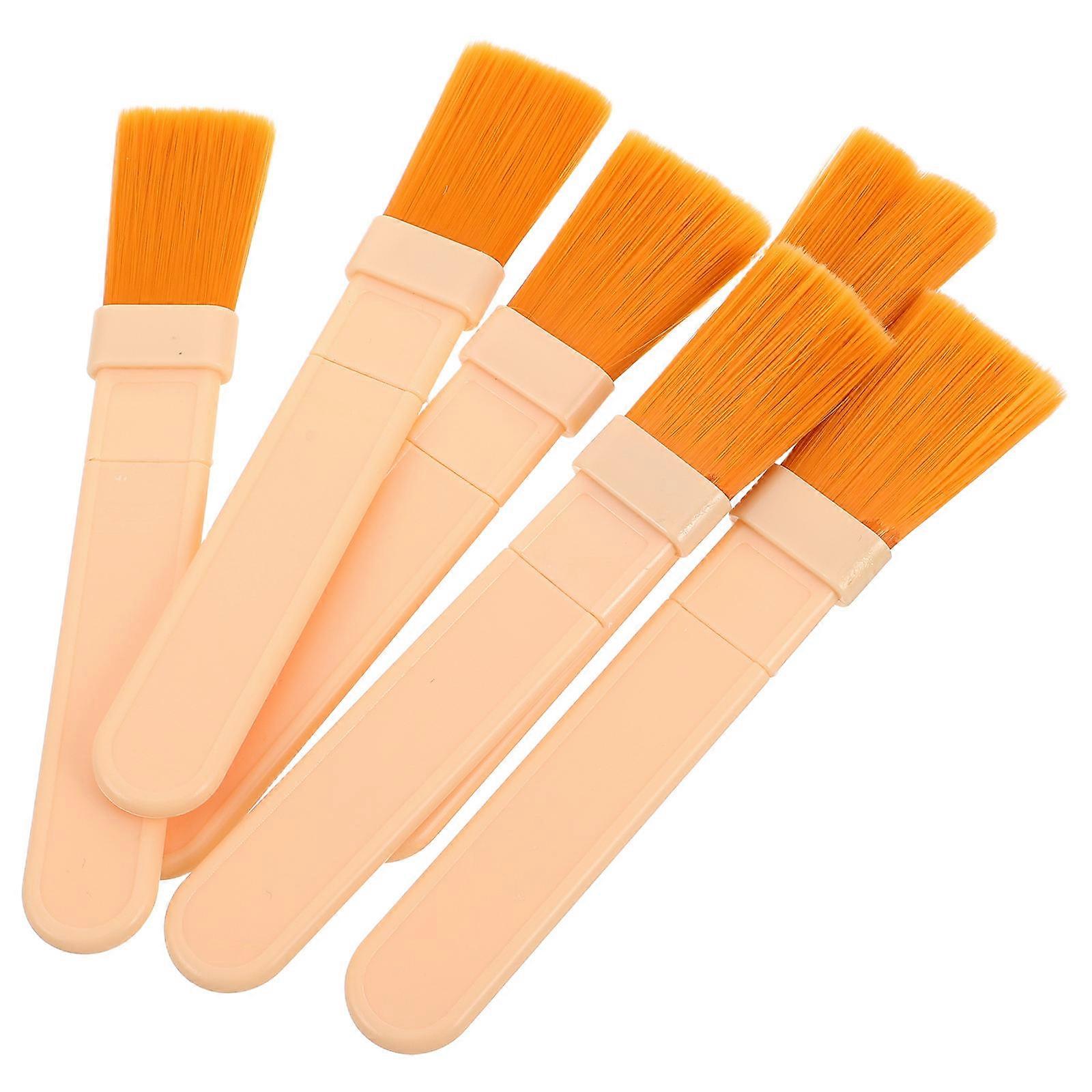 Auto Cleaning Kit Car Detailing Crevice Brushes Dashboard Panels Interior 6Pcs Yellow PP