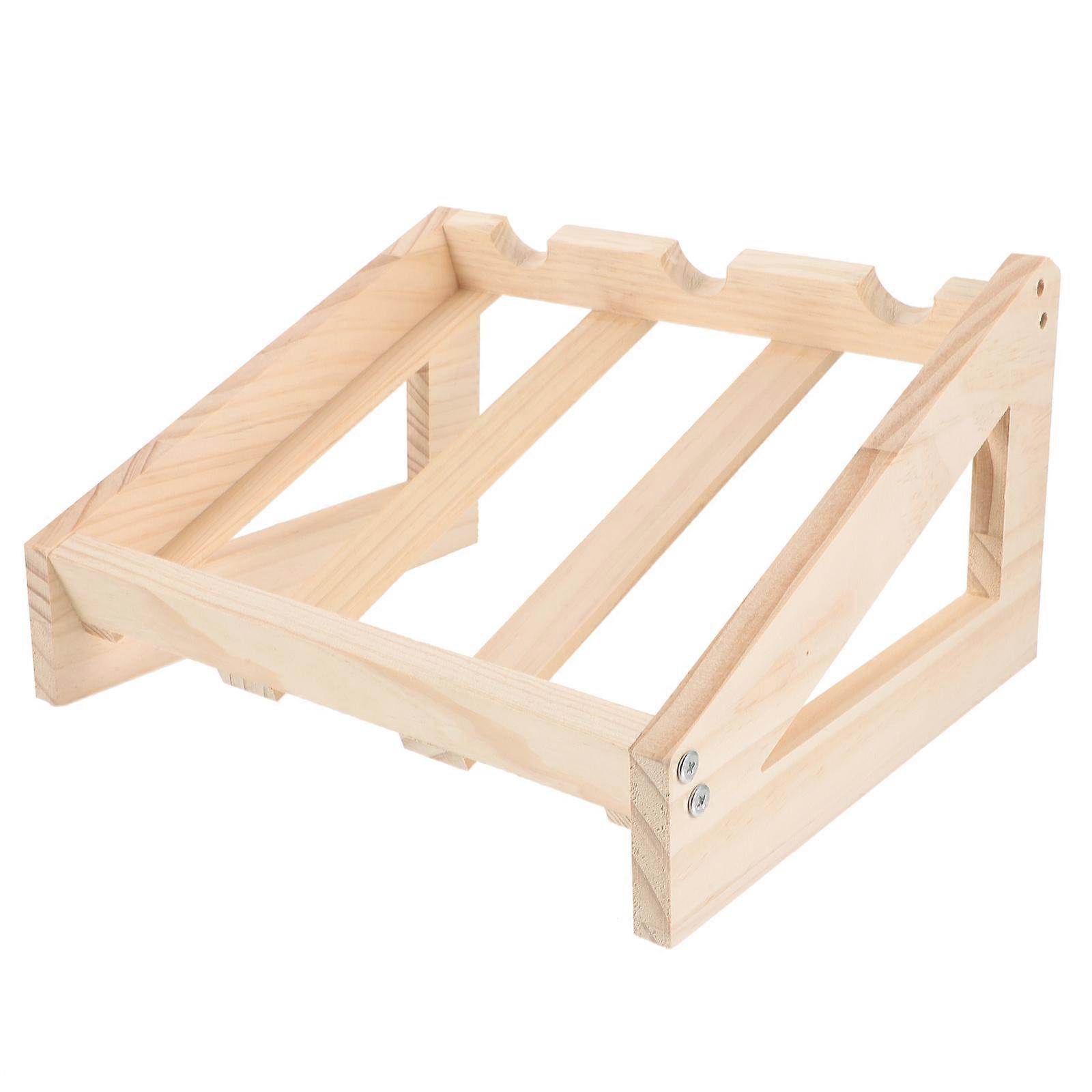 Compact Wooden Wine Rack for Countertop Sturdy Natural Wine Storage Stand for Home Bar or Living Room