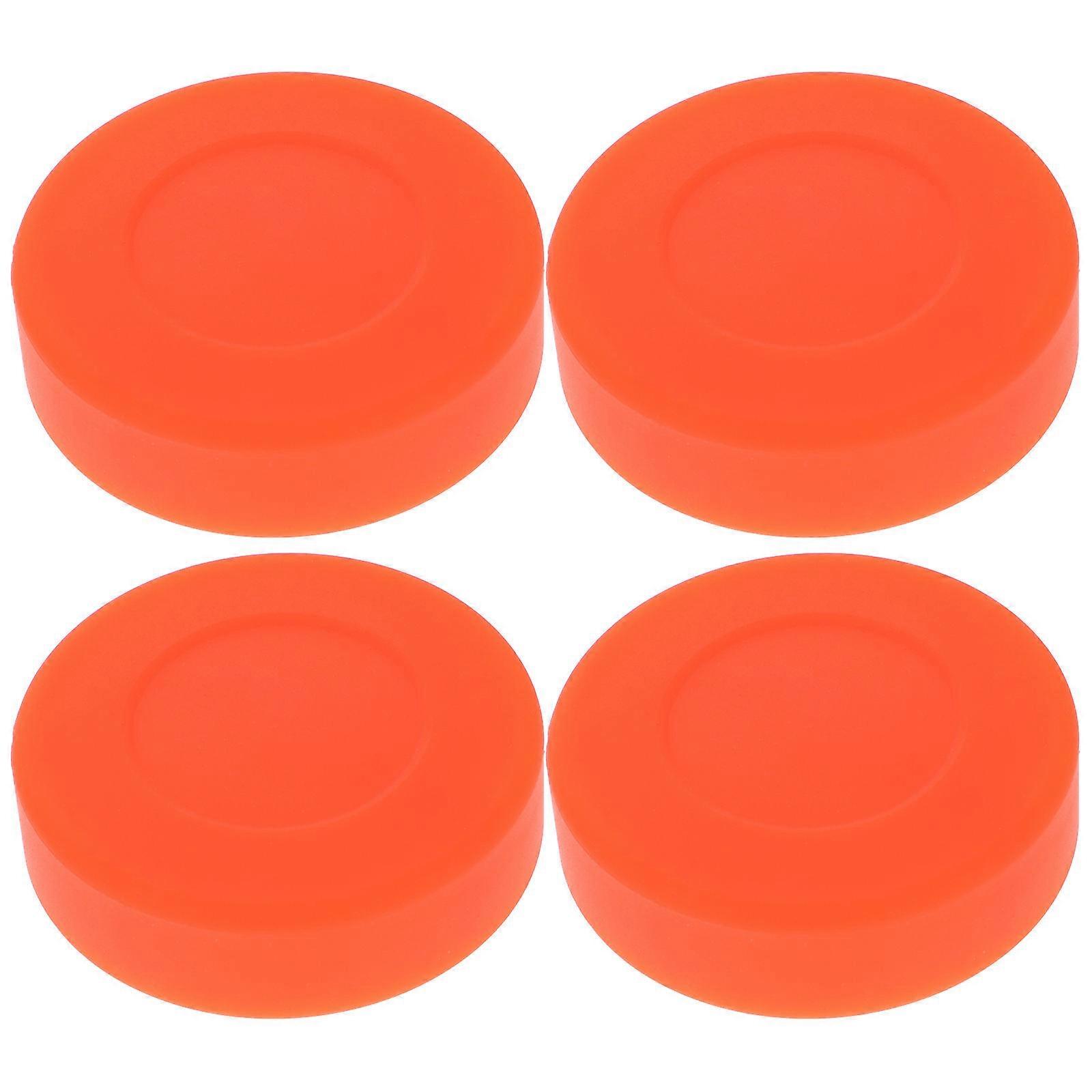 4pcs Rubber Ice Hockey Pucks for Indoor Floor Sports Training and Practice
