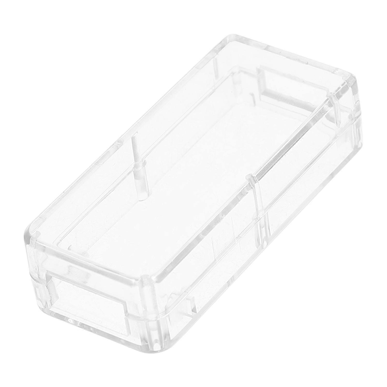 Plastic Hard Drive Enclosure External Case Power Supply Detection Rectangular 1Set