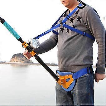 Kaesi Fishing Waist Support Adjustable Protective Lightweight Fishing Waist Belt Harness Rod Holder For Angling