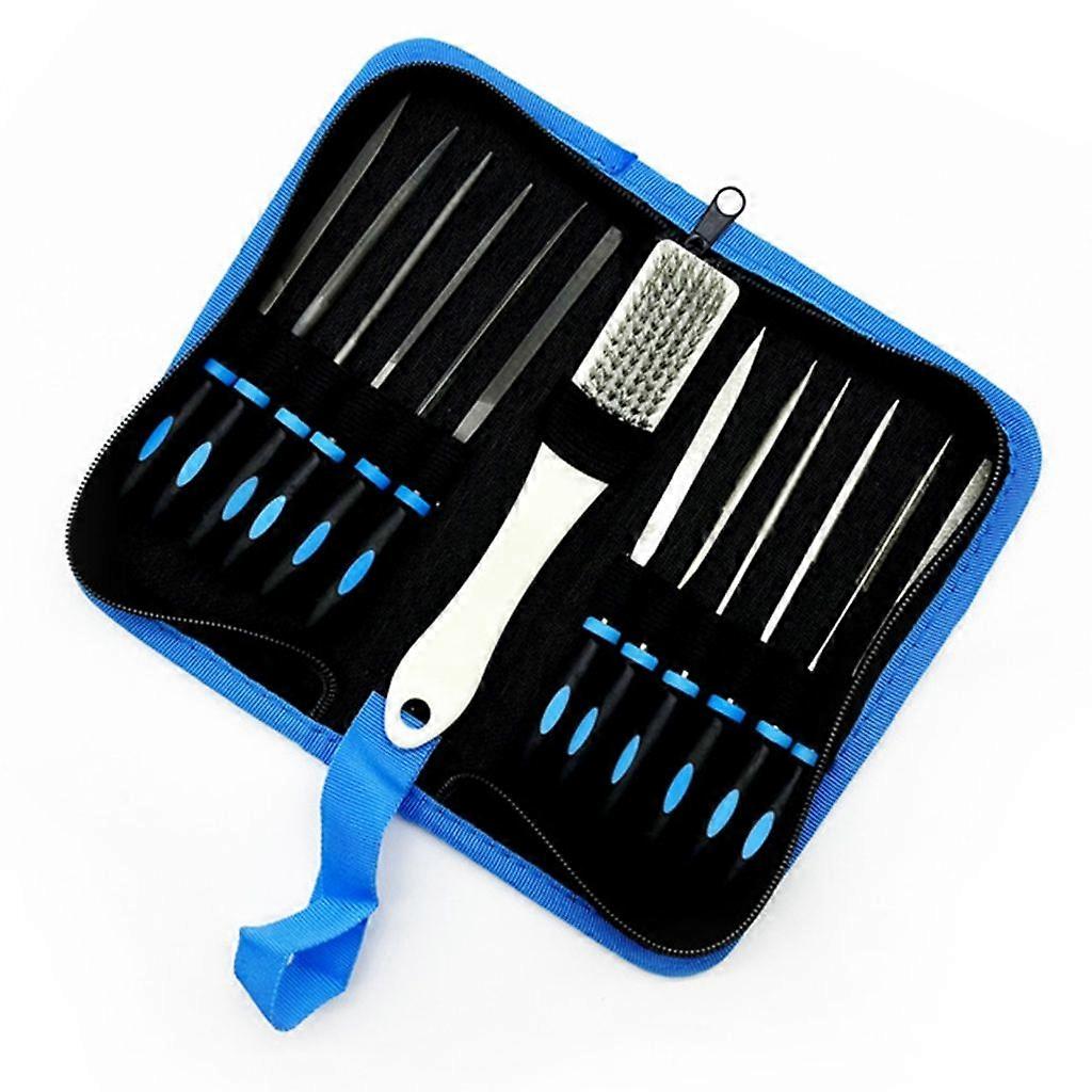 13Piece Functional File Set with Brush for Wood, Metal, and Plastic Refinement