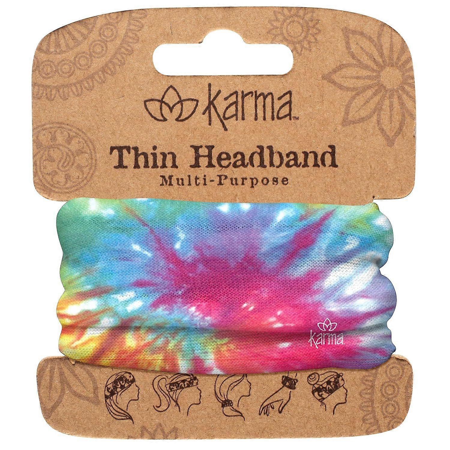 2025 Latest Model Thin Headband, Rainbow Tie-Dye Rainbow Tie-Dye 1pc (1 pack)