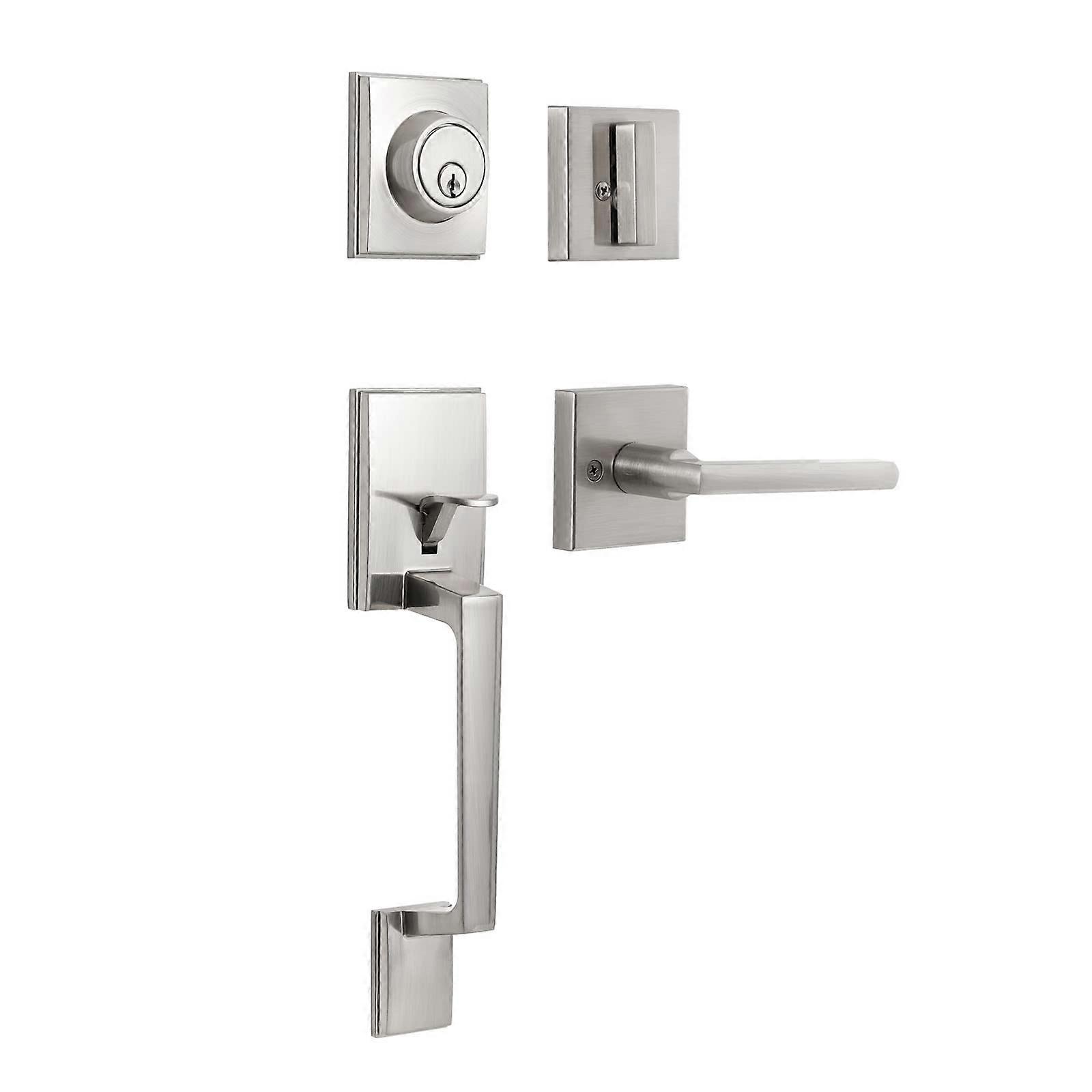 Front Door Lock Set with Handle and Deadbolt, Exterior Door Security Hardware
