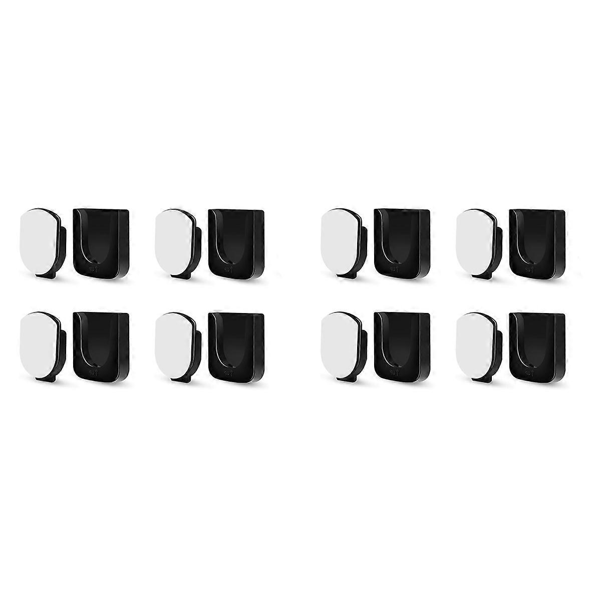 Magnetic Remote Control Holder Wall Mount, 4 Pair Black