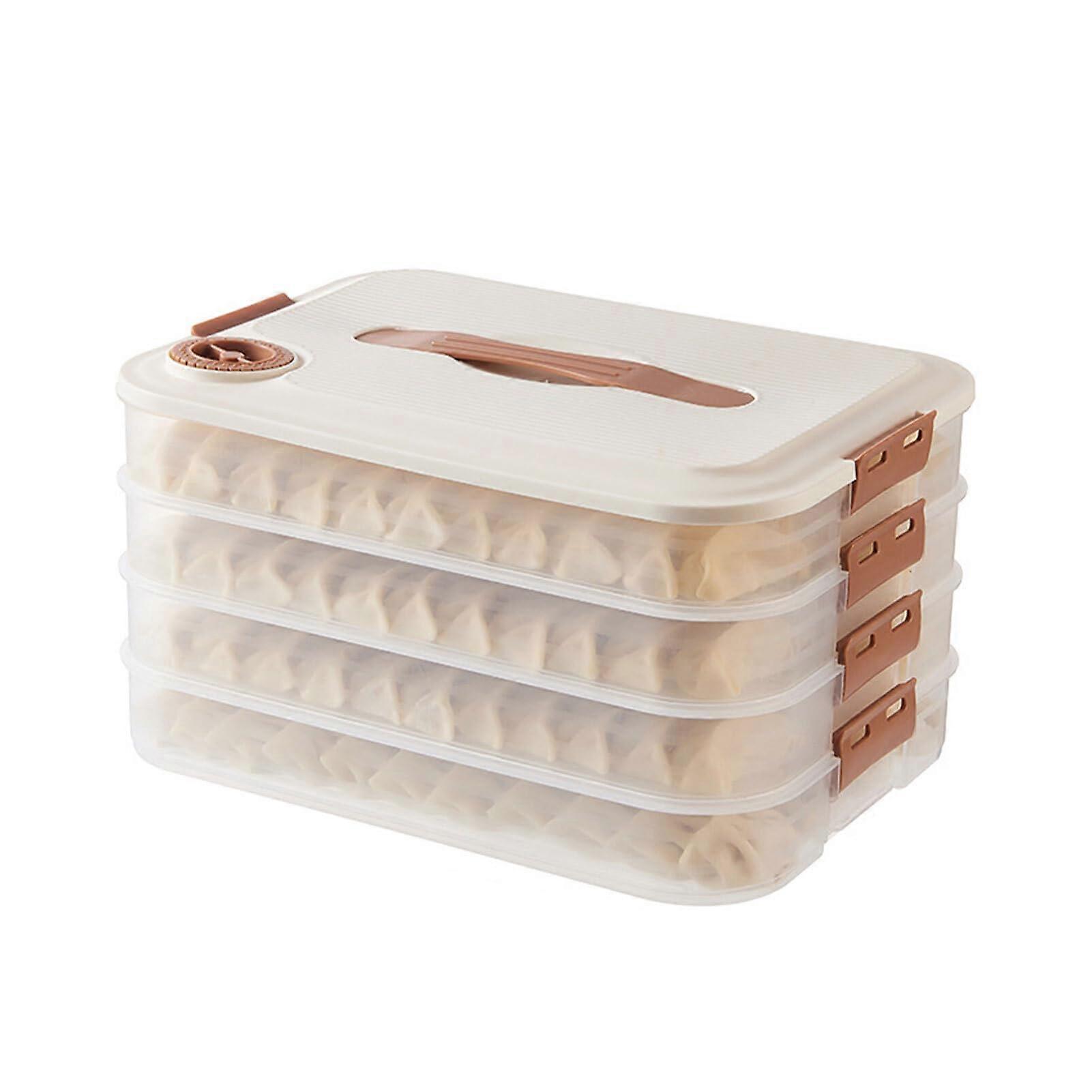 Freezer storage box, nonstick coated bottom for easy cleaning, odor stacking, ABS, quickfreezing freshkeeping box, wonton box