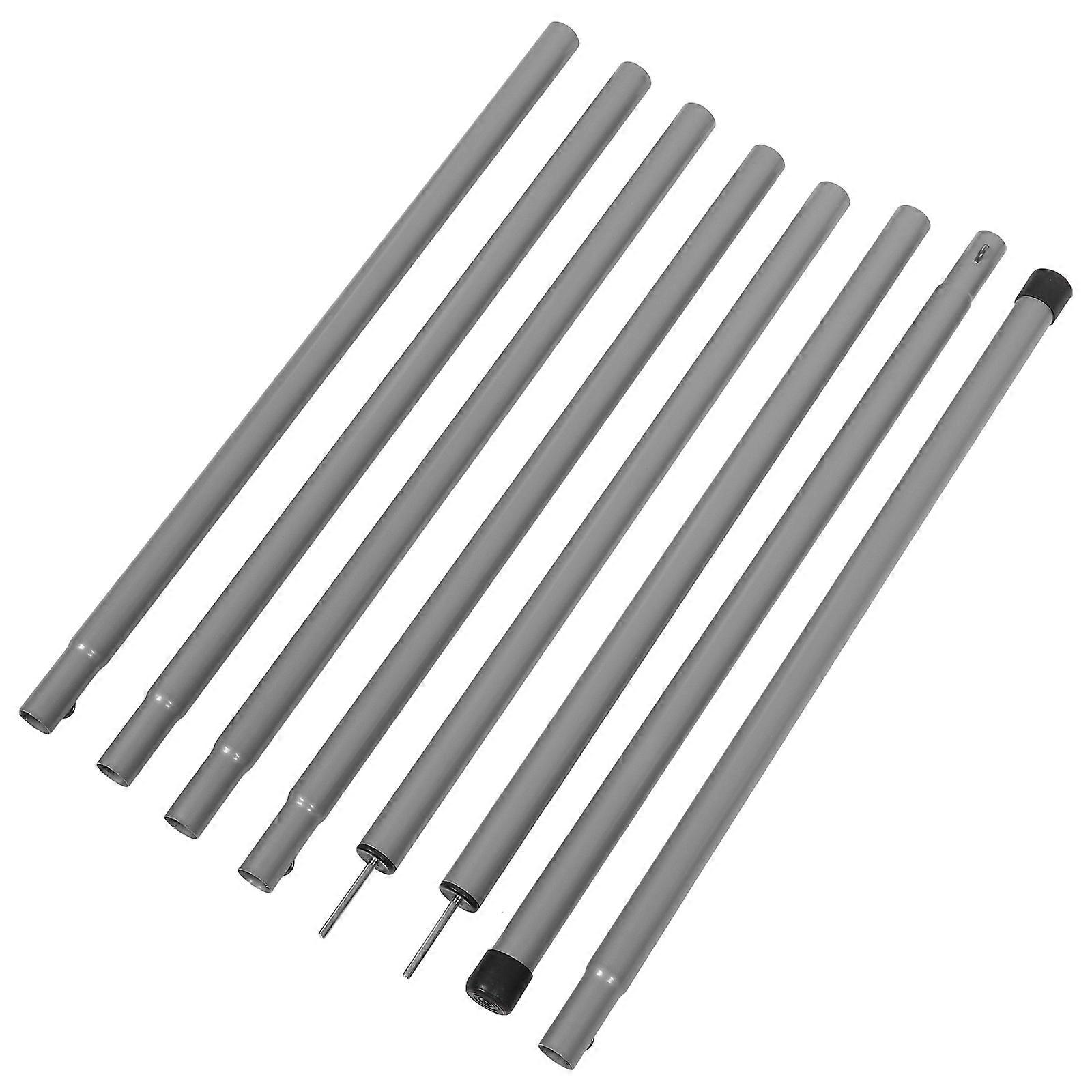 Tent Poles For Tarp Awning Extension Pole Outdoor Canopy Pole Adjustable Length Iron Round Simple And Sleek 2 Sets
