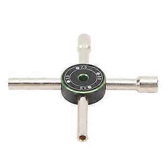 Kruis Elektrische Schakelkastsleutel 4 Manier Universele Sleutel Liftdeur Watermeter Klep RC Onderhoud 4 5.5 7 8mm Groen
