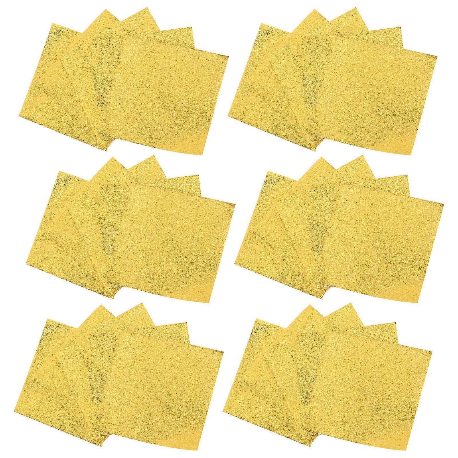 Chocolate Packaging Paper Aluminium Foil Gold Foil Paper for Candy Wrapping 10x10cm Dustproof 500Pcs