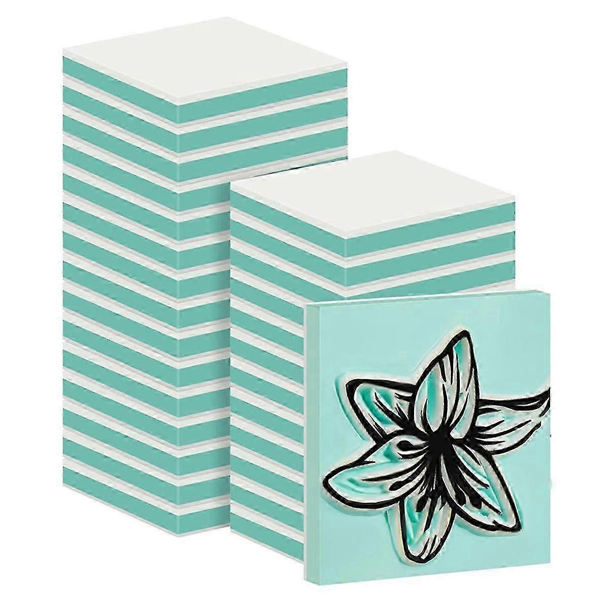 24 Pcs 2 X 2inch Rubber Carving Blocks for Printmaking, Stamp Making, DIY Crafting, White & Green