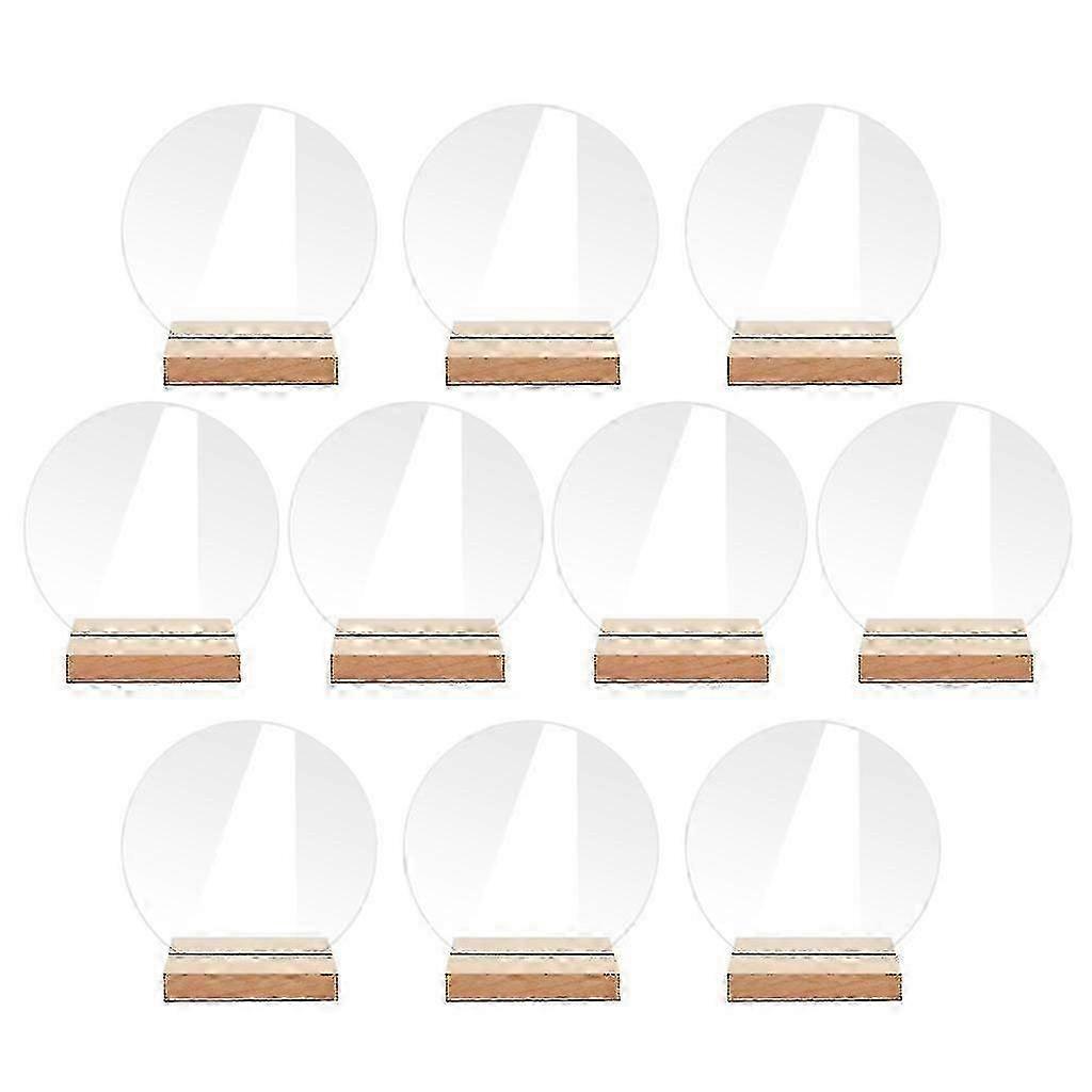 10pcs Table Sign Holder with Wooden Base for Party Display