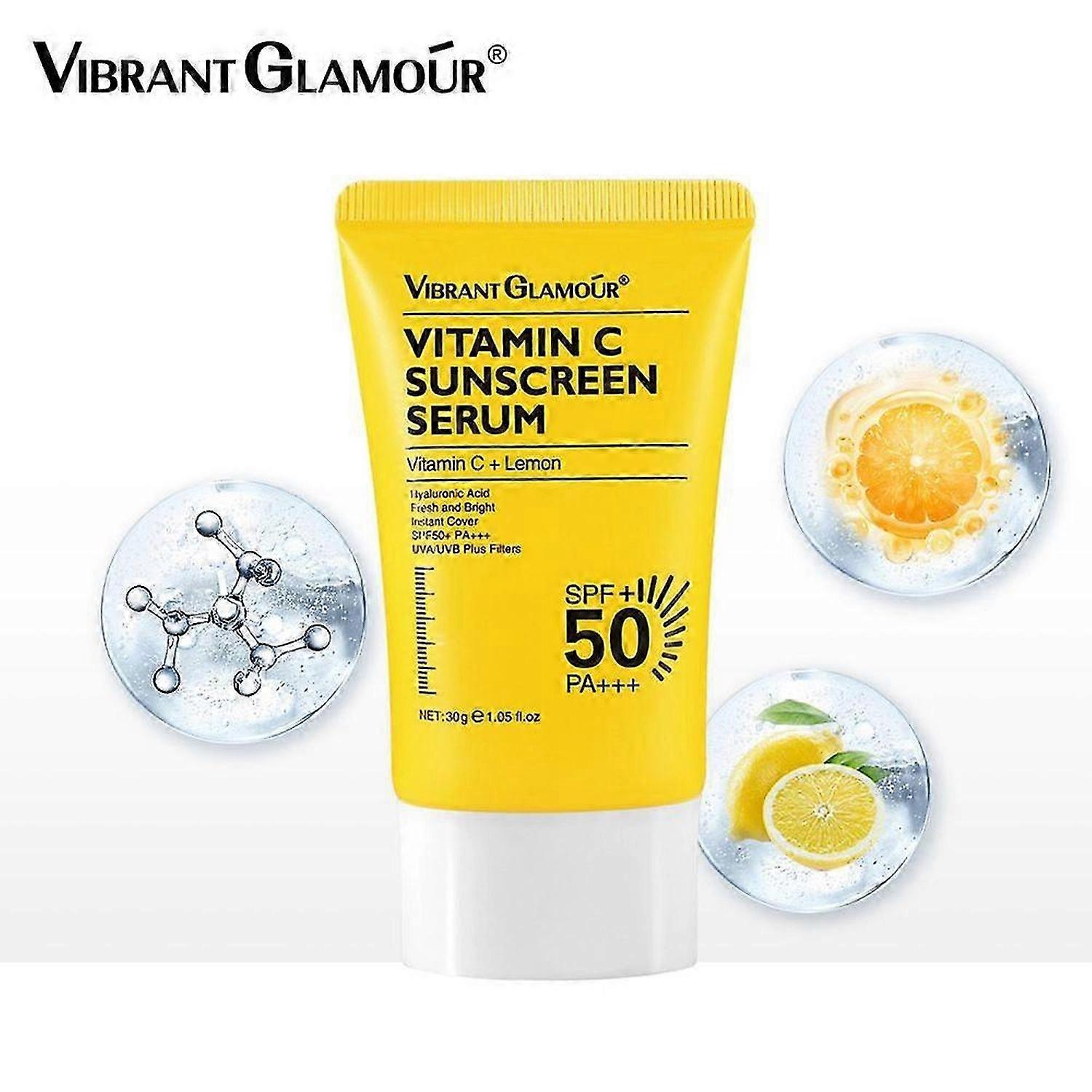 Vitamin C Daily Glow SPF 50 Sunscreen with PA+++ | Reduces Tanning & Gives Broad Spectrum Sun Protection | No Whitecast & Non-Greasy | Travel Size Sun