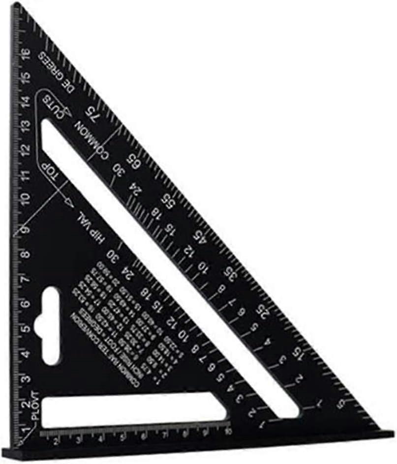 TTMA 7 Inch Aluminum Alloy Triangle Ruler Square Protractor High Precision Measuring Tool for Engineer Carpenter