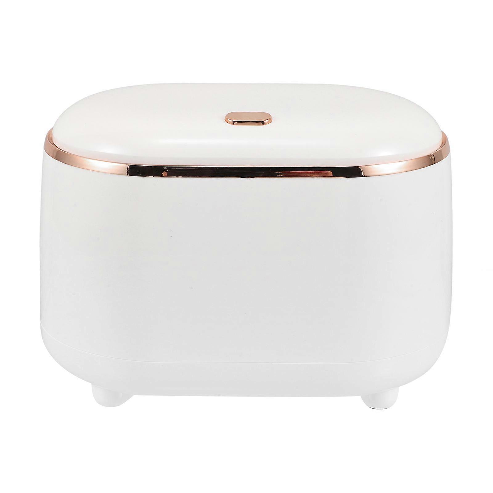 Cute Garbage Can For Bedroom Oval Shaped Optimized Capacity Small Trash Can 1Pack