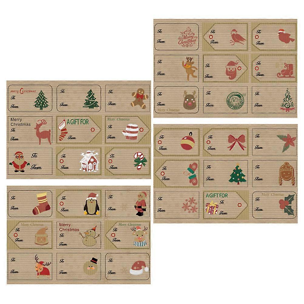 Festival Decoration Stickers present Wrapping Stickers Assorted Decorative 36Pcs