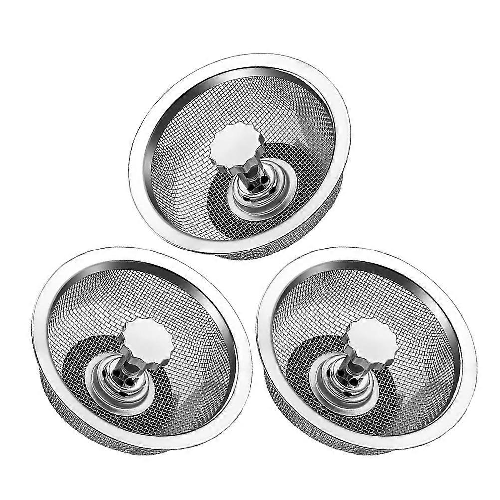 3pcs Sink Strainers Drain Filters for Food Residue Rust Resistant Easy Install Prevents Blockage Practical Kitchen Essential