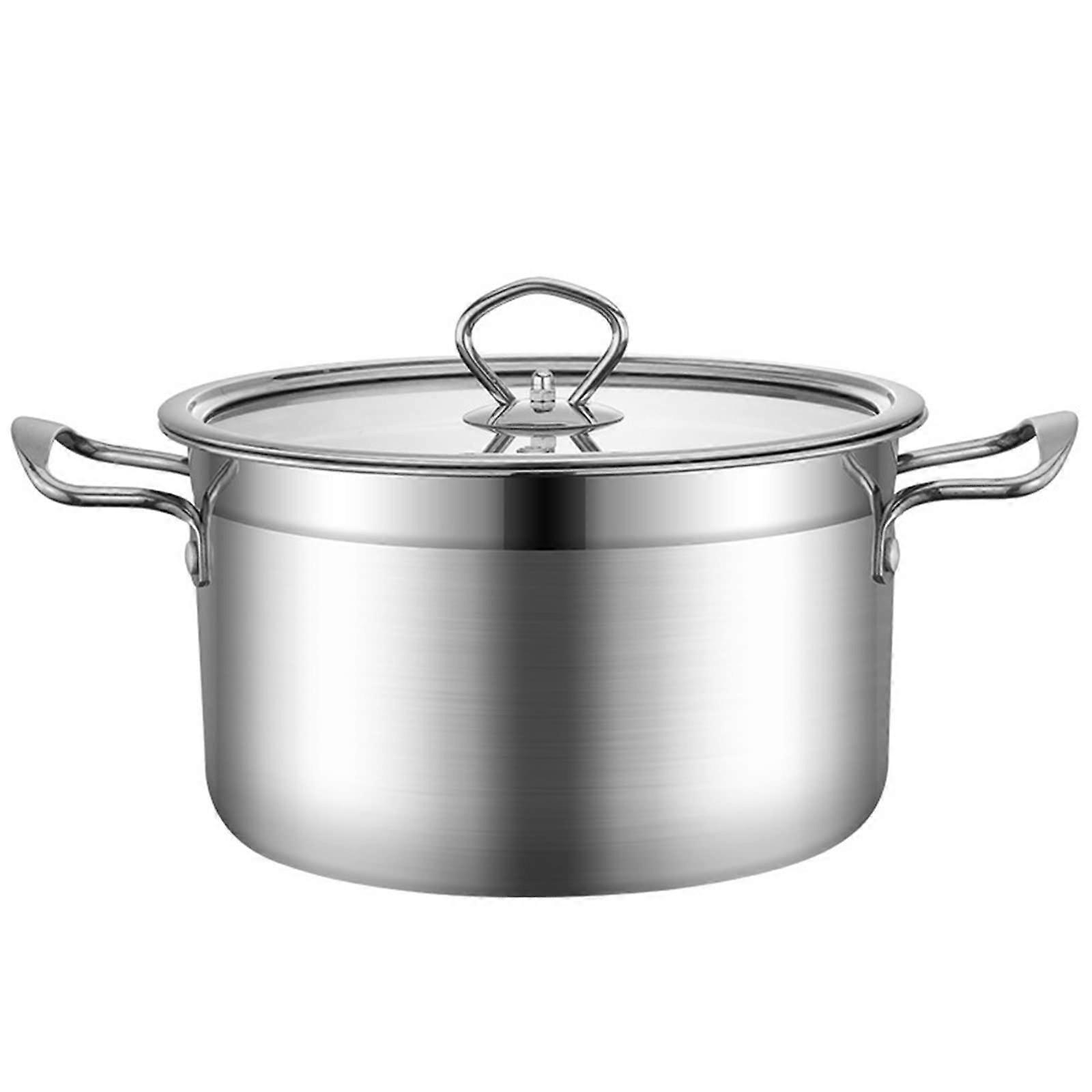 Stainless Steel Double Bottom Soup Pot NonMagnetic Cooking Pot MultiPurpose Cookware NonStick Pan