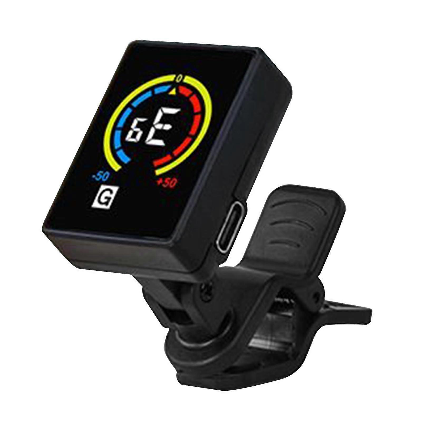 Guitar tuner clip, guitar tuner precise electronic ukulele tuner, portable metronome, music tuning accessories for travel, lessons.