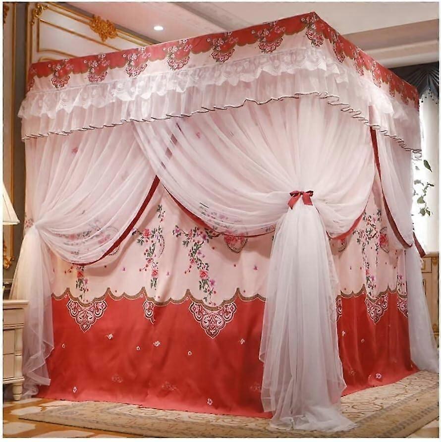 Day Blanket Twin-King-Size Bed with Mosquito Net, 200 x 220 cm and 180 x 220 cm, Bedroom Decoration in Color B and C