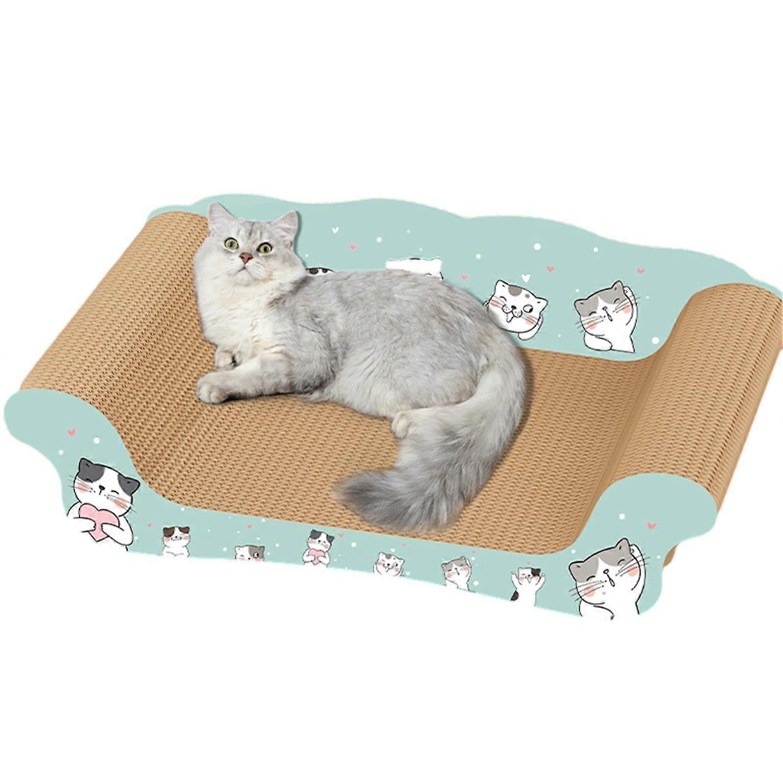 Cardboard Cat Scratching Sofa For Cats Katzchen-Kratzbrett Lounge Couch Rest And Play Bed Prevents Furniture Damage