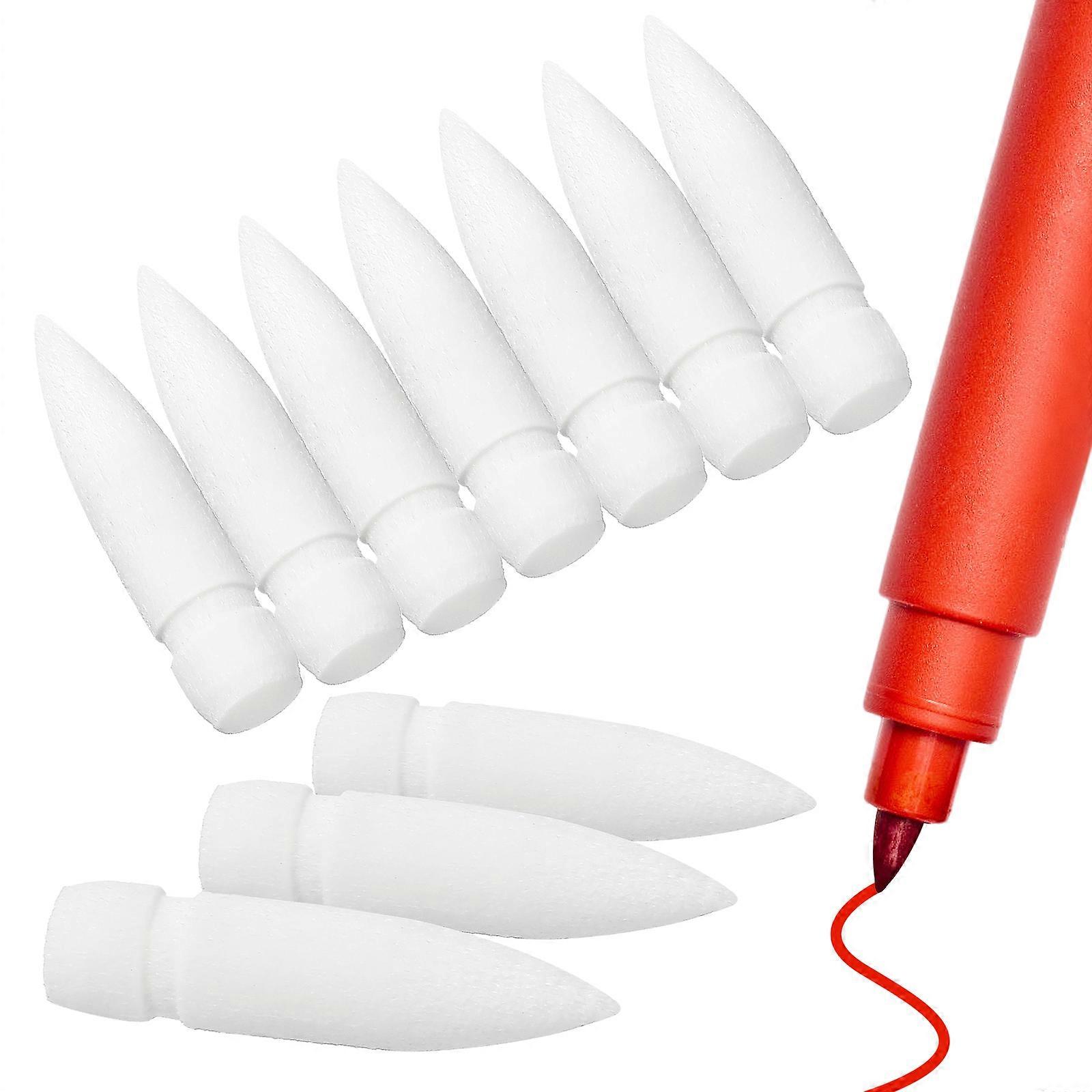 10pcs Nylon Pen Tips Replacement Nibs for Acrylic Paint Markers, Refillable Marker Pen Tips for Precise Drawing Craft Art Supplies