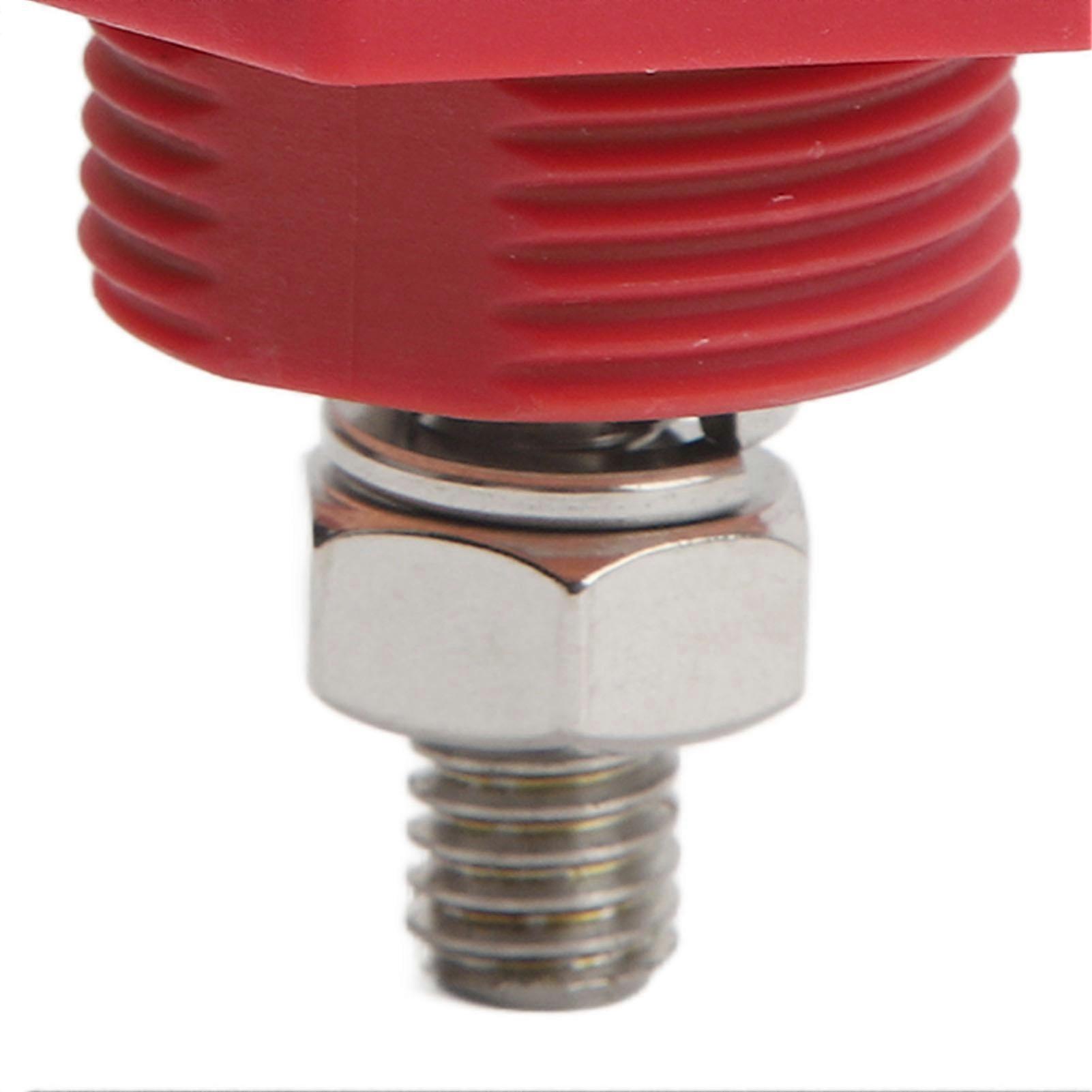 3/8inch Panel Battery Terminal Connectors DC12V Reliable Efficient for Power Supply Systems of Cars Boats Yachts Red