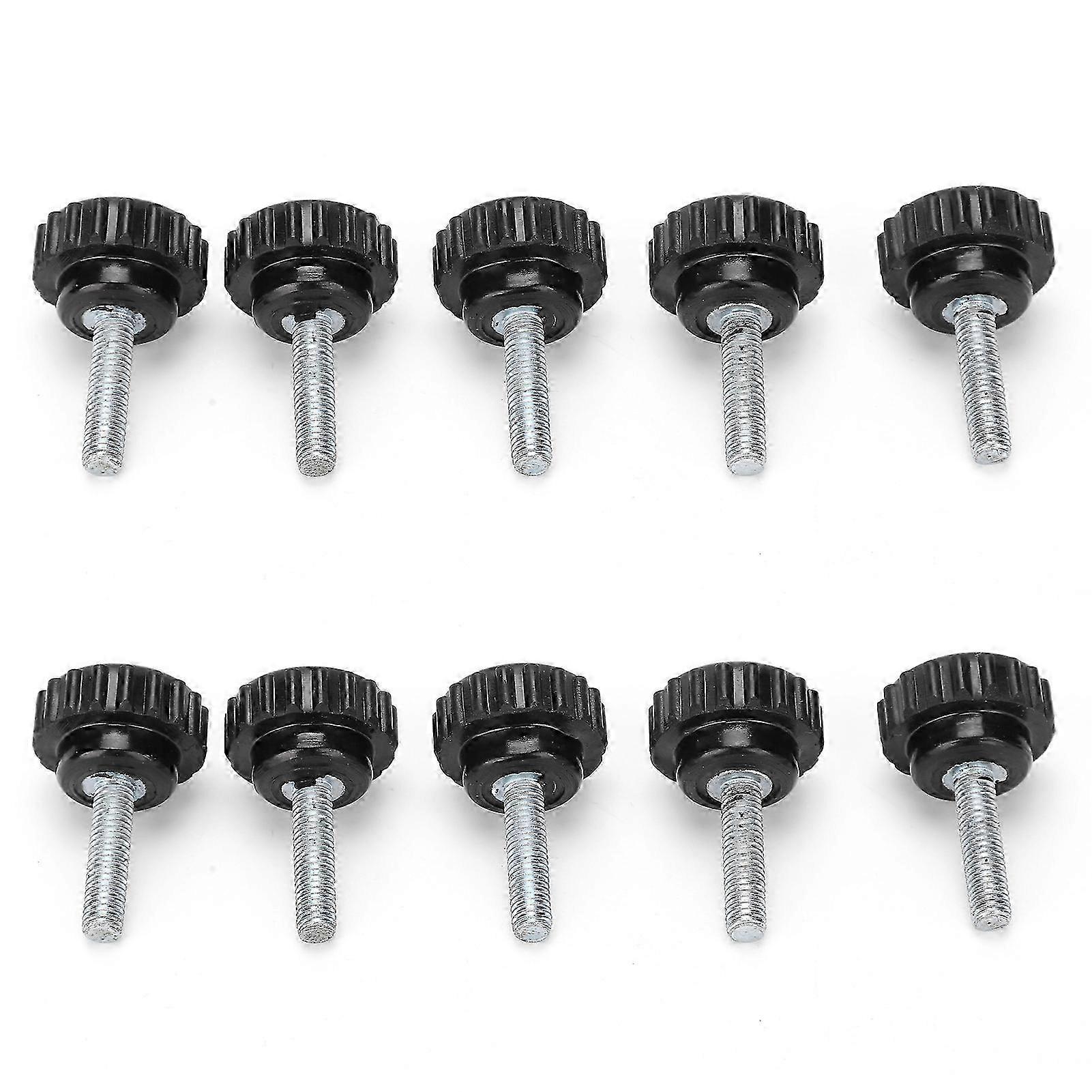 10Pcs Clamping Knob Jig Bolt Lathe Hand Grip Twist Nut Straight Thread Locking Handle M5x20x20