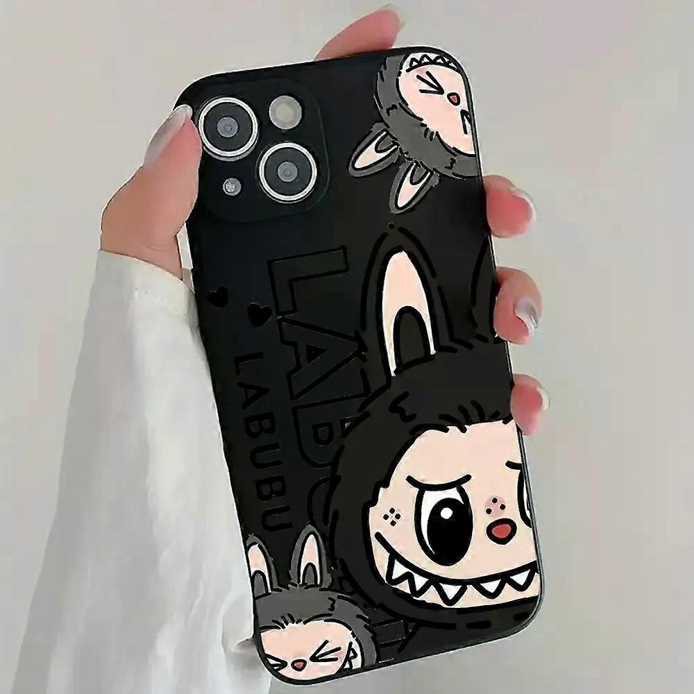 Electronics L- Fashion Phone Case Cool Black Silicone Soft For IPhone 16 15 14 13 12 11 X XR Plus Pro Max Plus