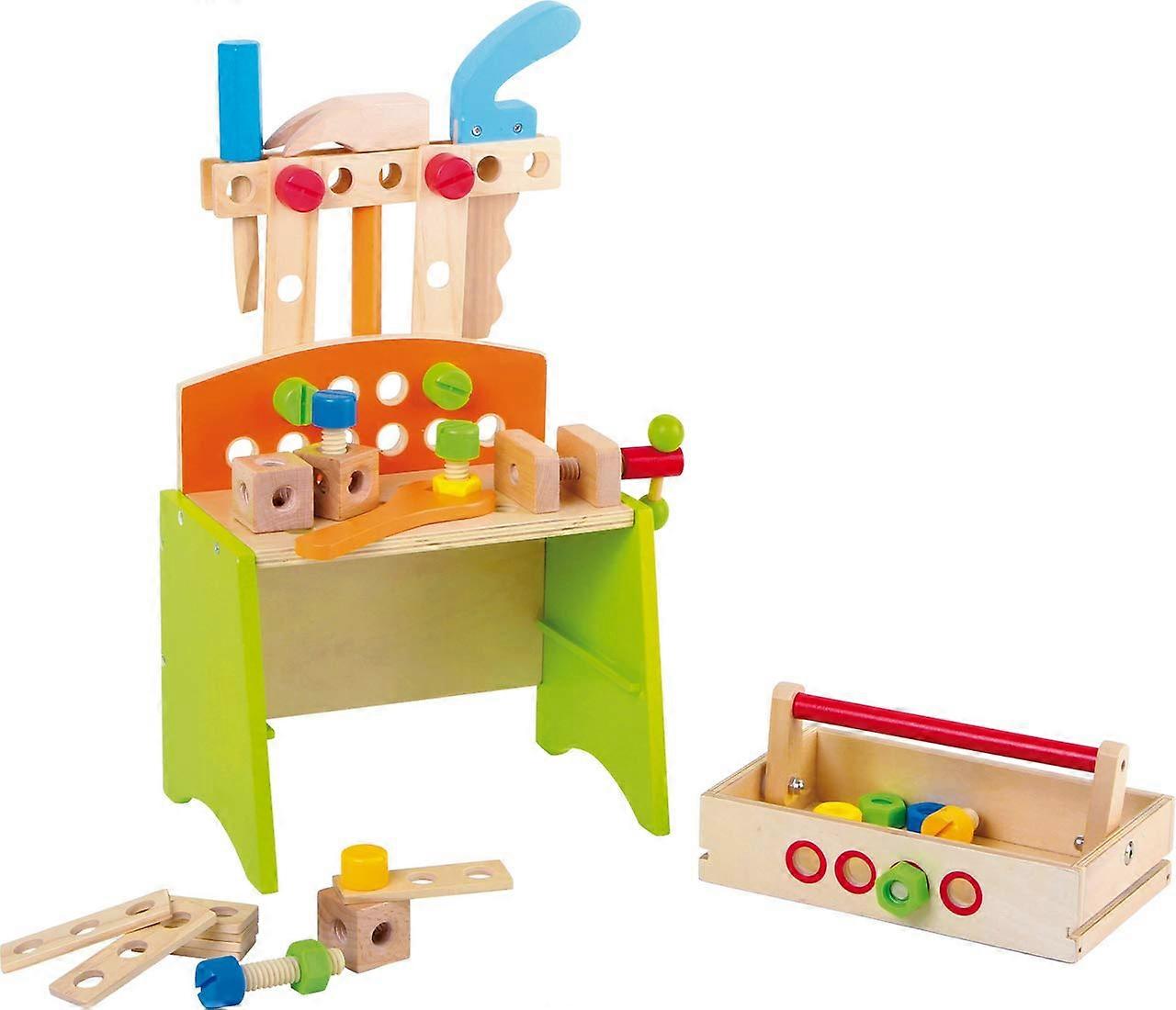 Workbench Deluxe Infant Toy with Tools, Durable Wood Construction, Engaging Play, Interactive Learning Activities