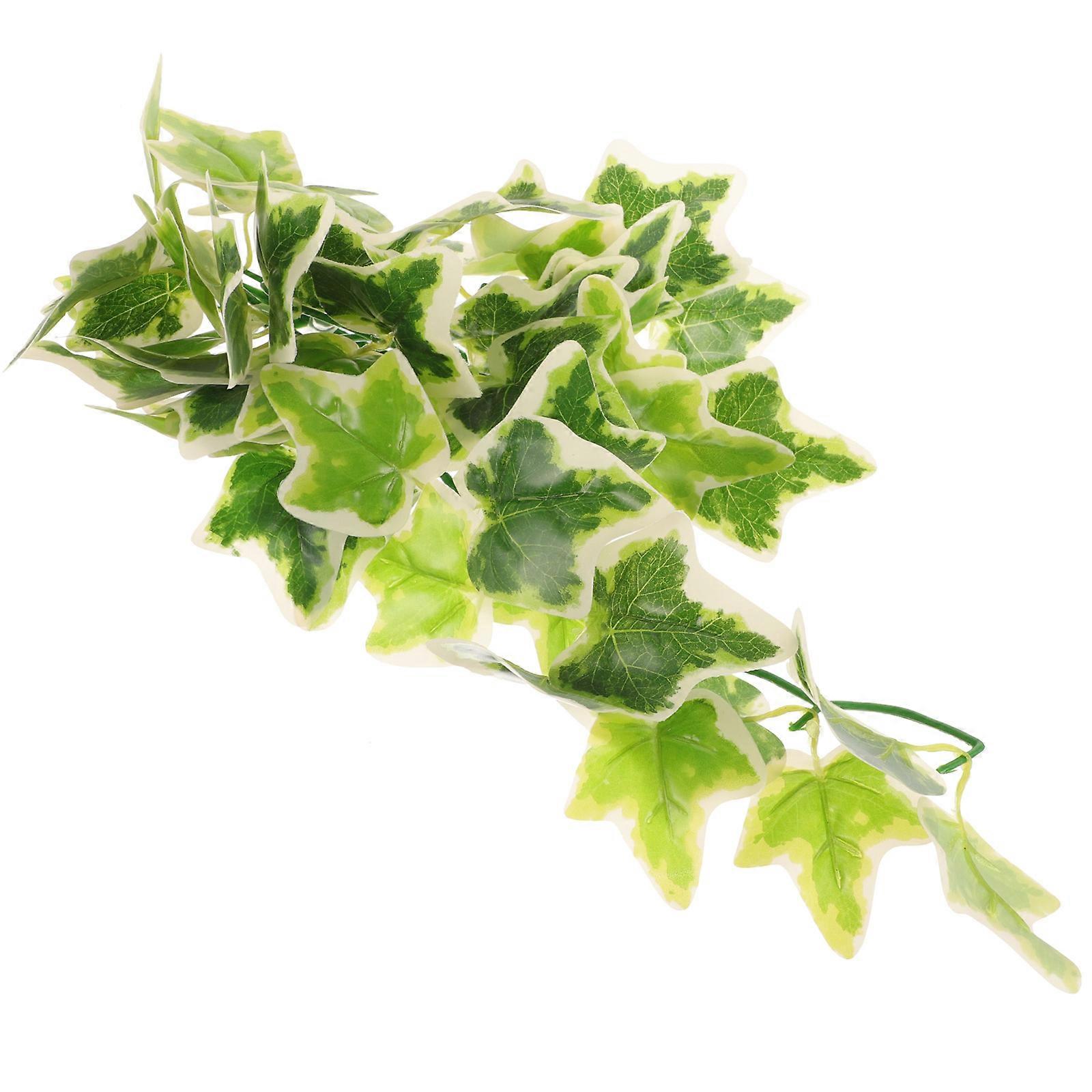 Aquarium Fake Plants Reptile Terrarium Decor Lasting Plastic Fake Plant Green 28x22cm Visual Barrier 1Pcs