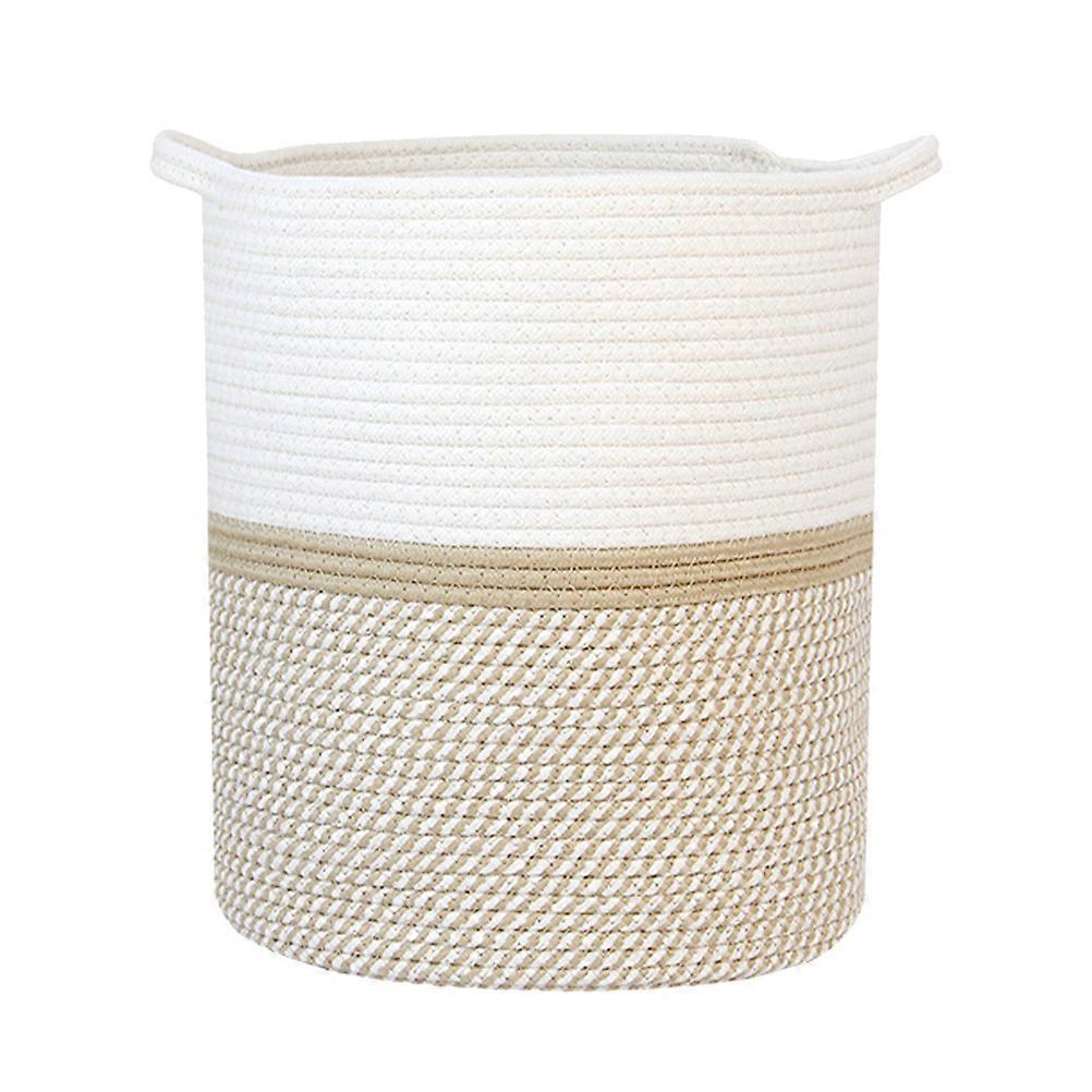 Storage Bins For Playroom Cat Toys Storage Multi-purpose White Cotton Thread Transportable 1Pcs