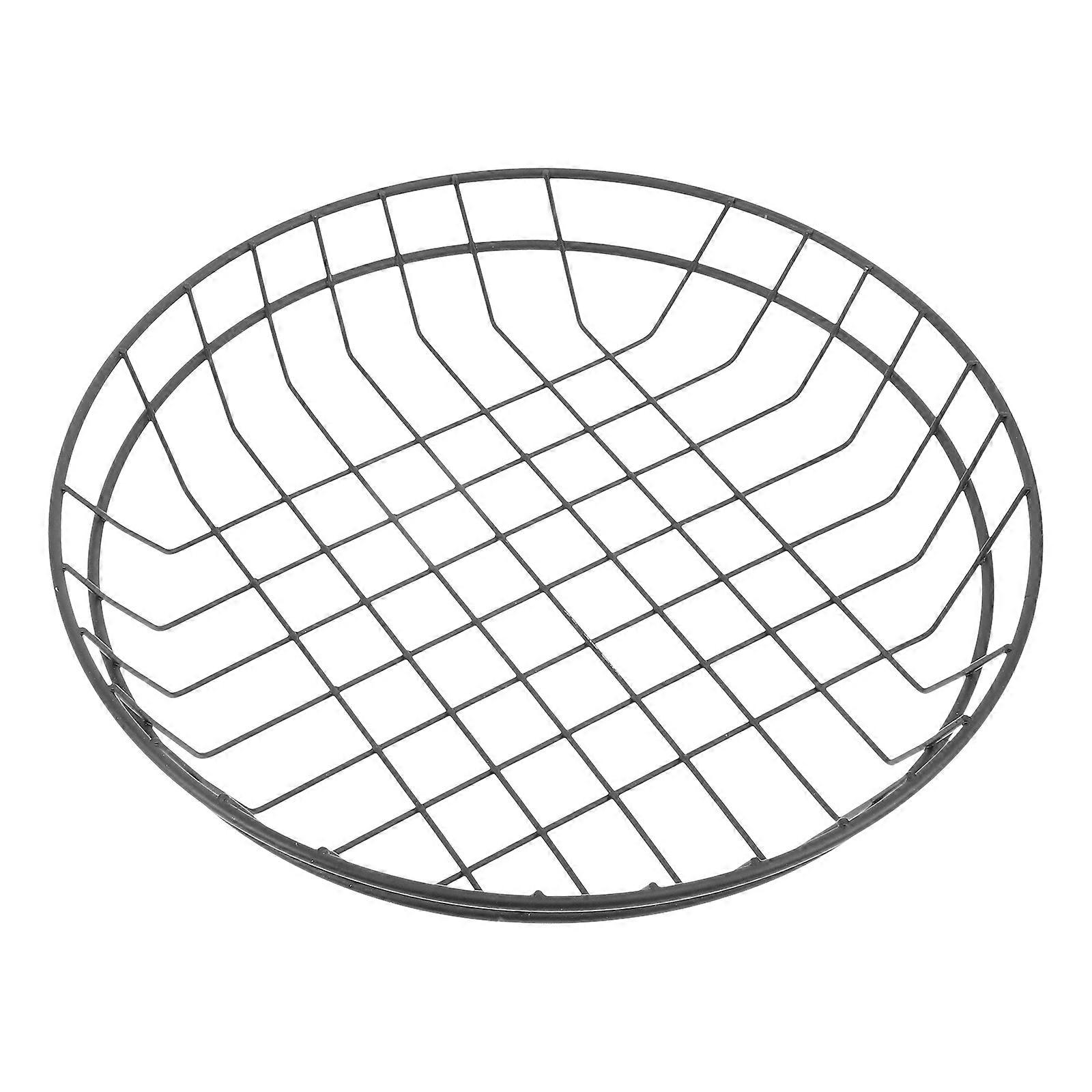 Stainless Steel Round Wire Basket for Fried Chicken, Snacks & Small Items – Thickened Bread Holder with Large Spacing, Multi Purpose Kitchen Storage