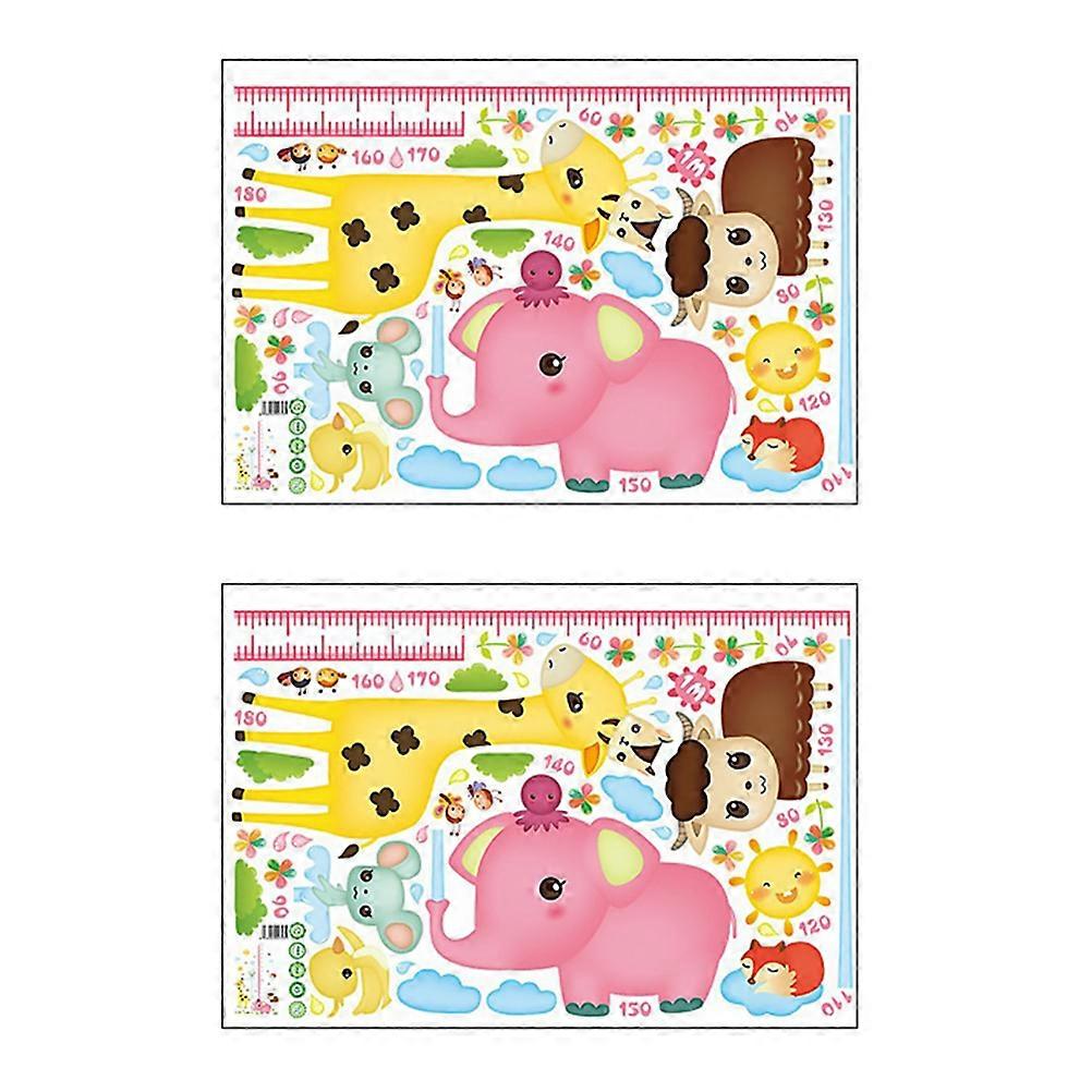 It sounds like you're describing a product listing for **cute animal themed height growth chart wall decals**. These are popular for **nursery or