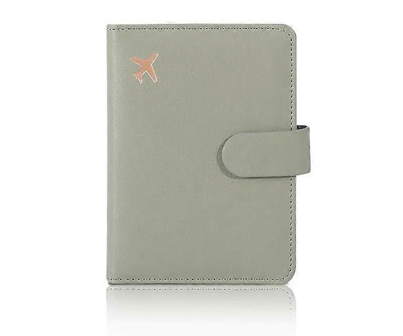 RFID Passport Organiser with Magnetic Closure, Standard Size Green Holder for Men and Women, Modern Design